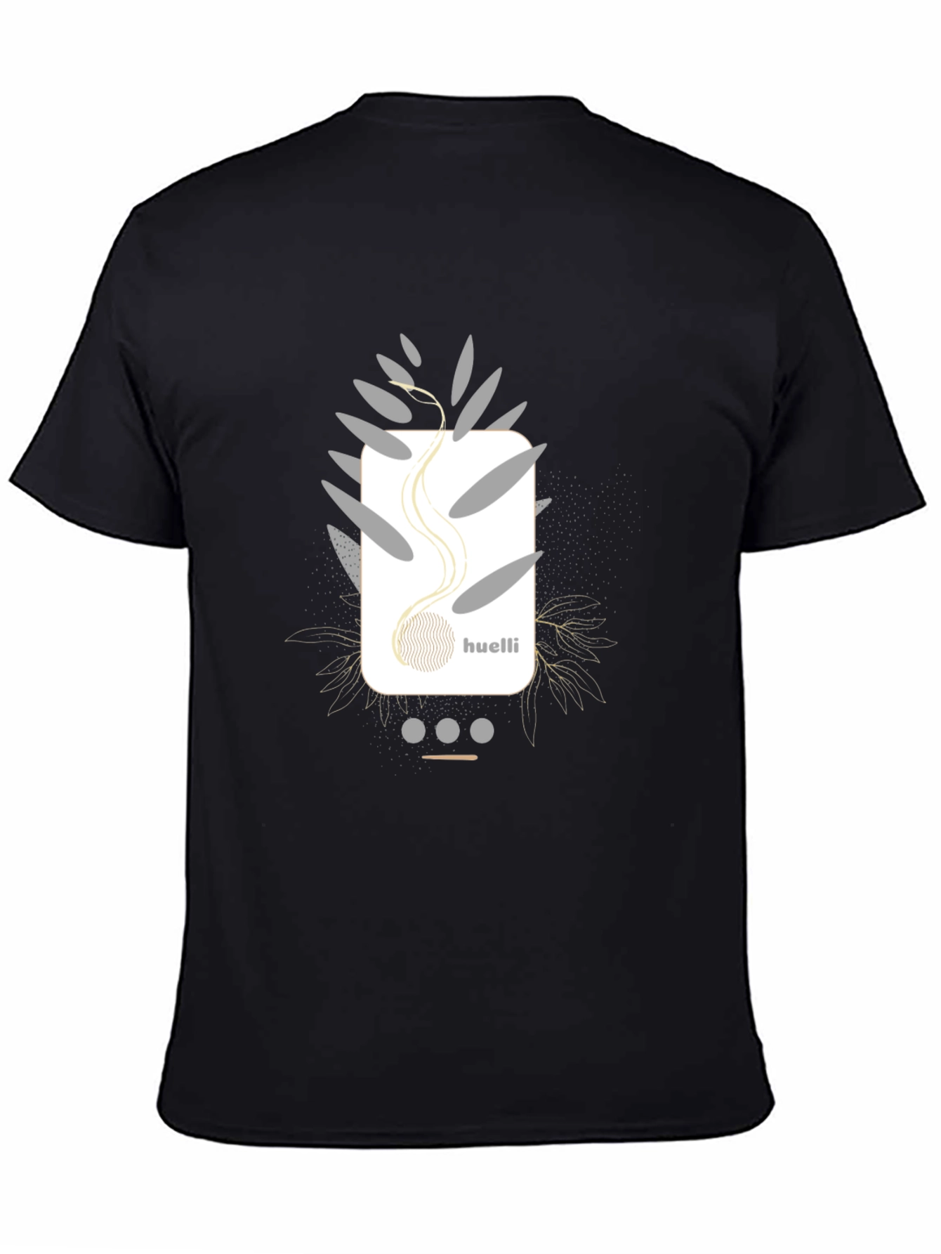 Stylish Black Graphic Tee - Modern Abstract Design