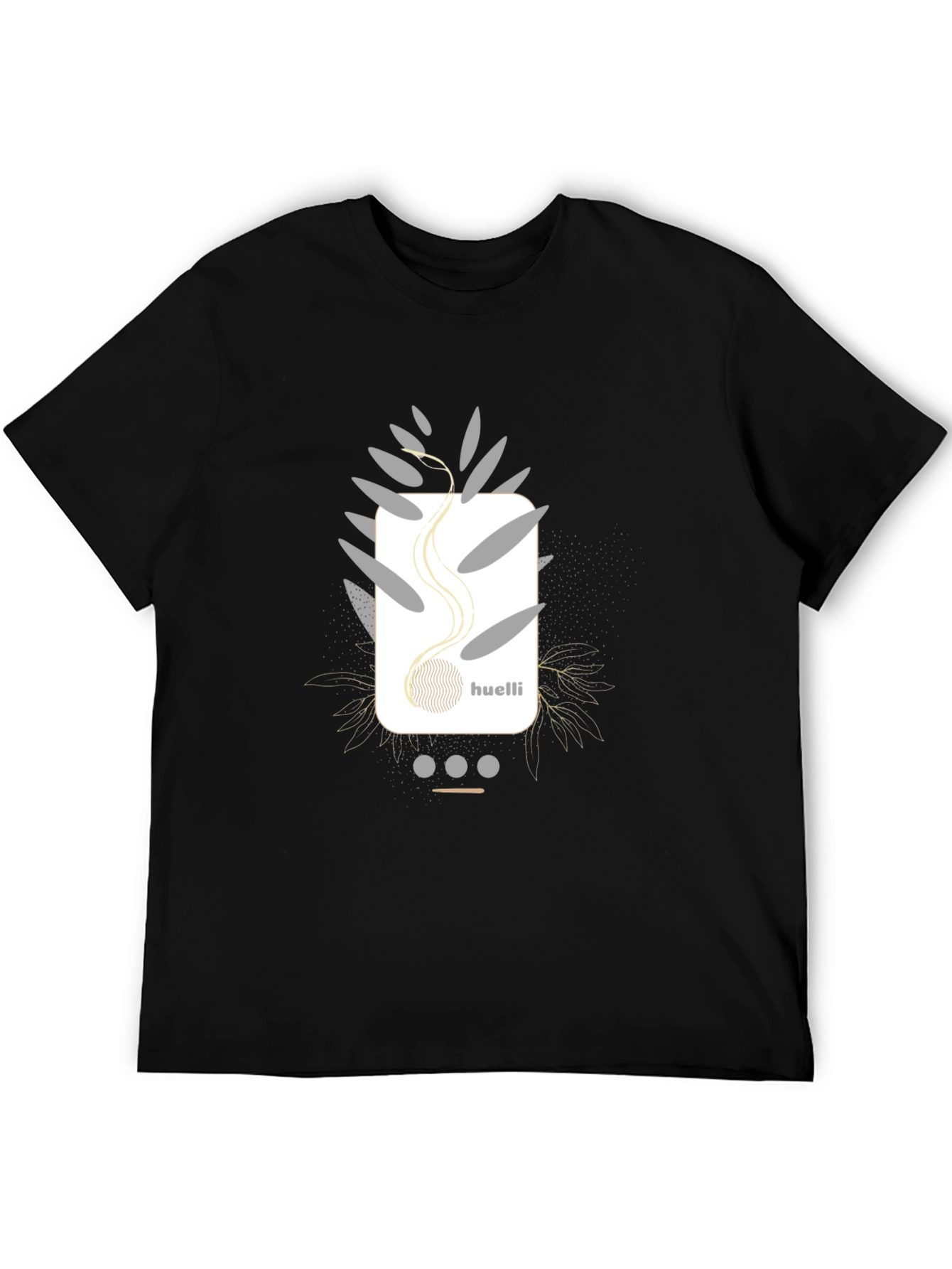 Stylish Black Graphic Tee - Modern Abstract Design