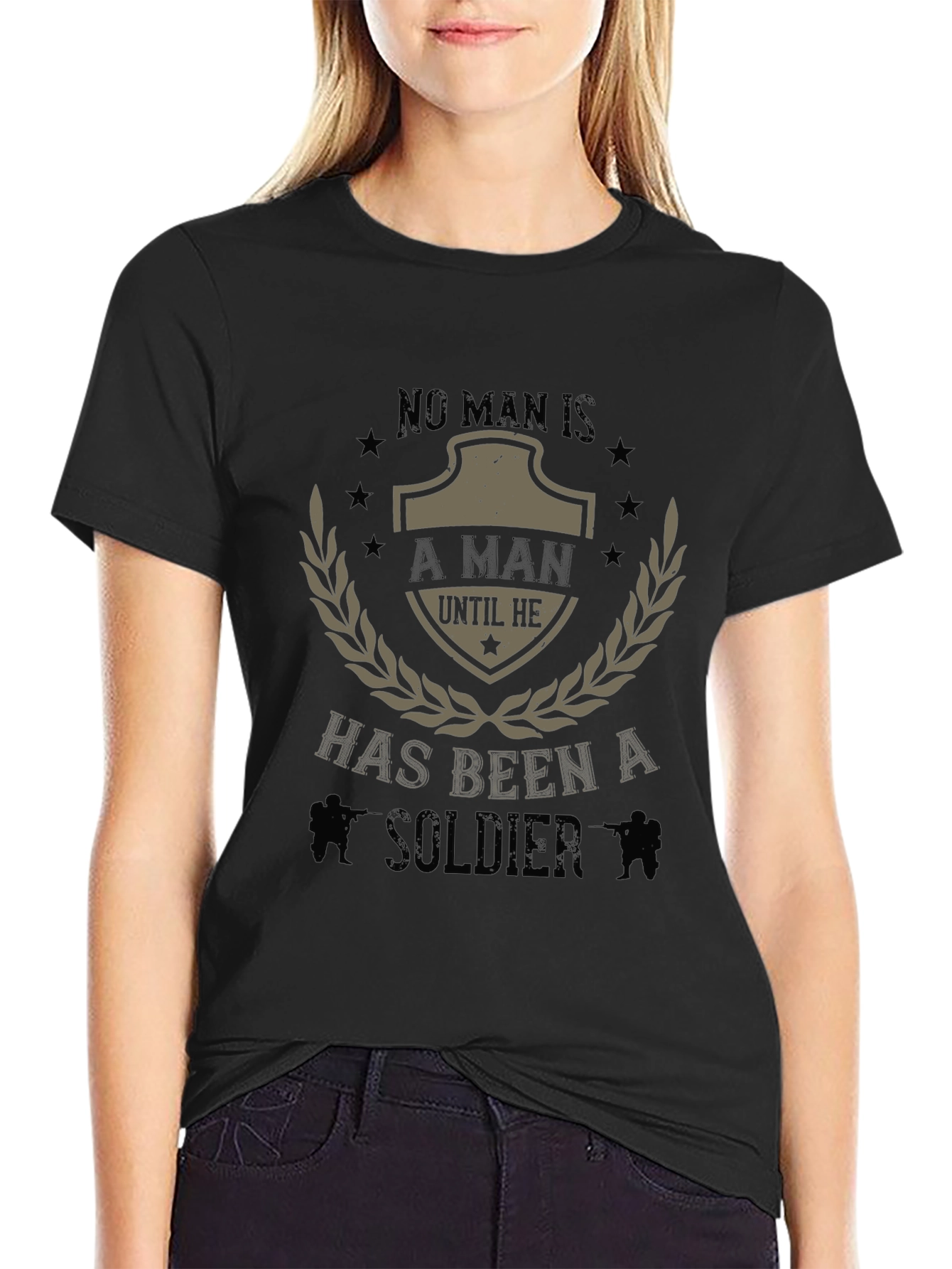 No Man Is A Man Soldier Graphic Tee
