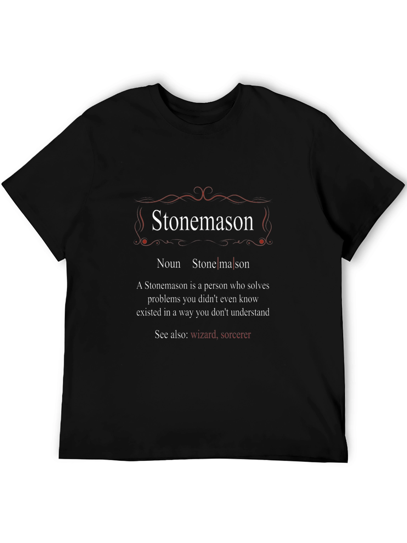Stonemason Definition T-Shirt - Wizard Sorcerer