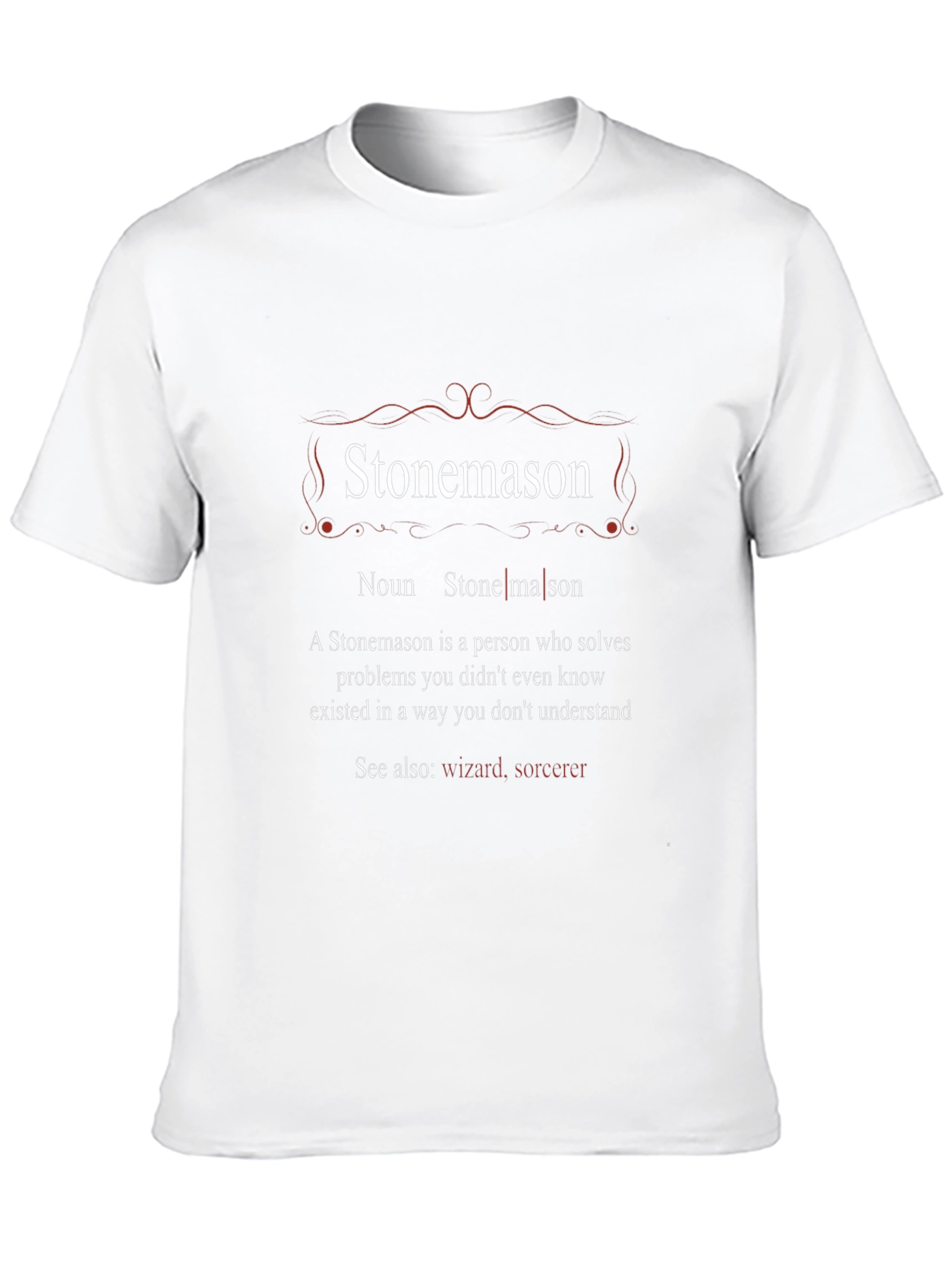 Stonemason Definition T-Shirt - Wizard Sorcerer