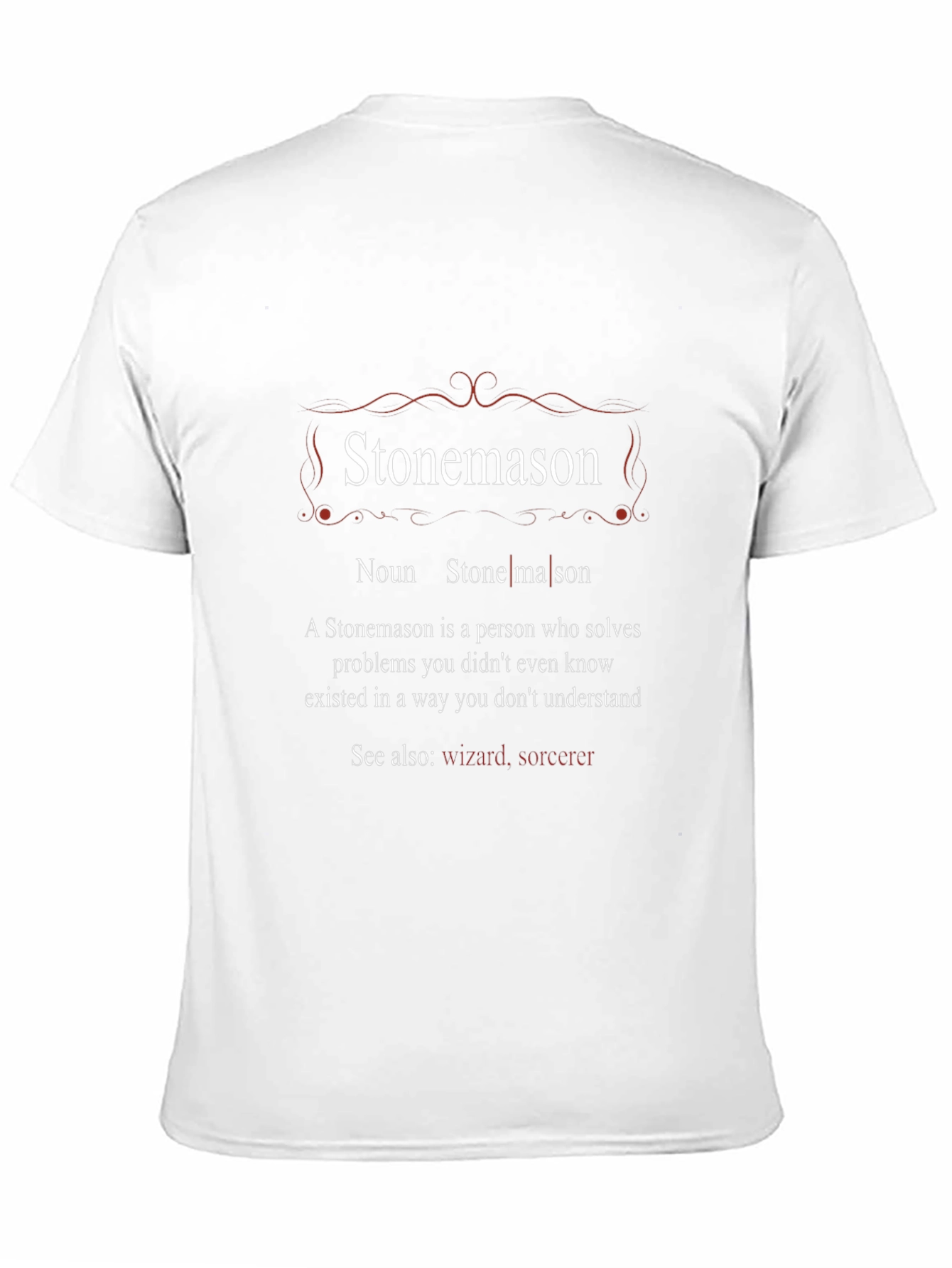 Stonemason Definition T-Shirt - Wizard Sorcerer