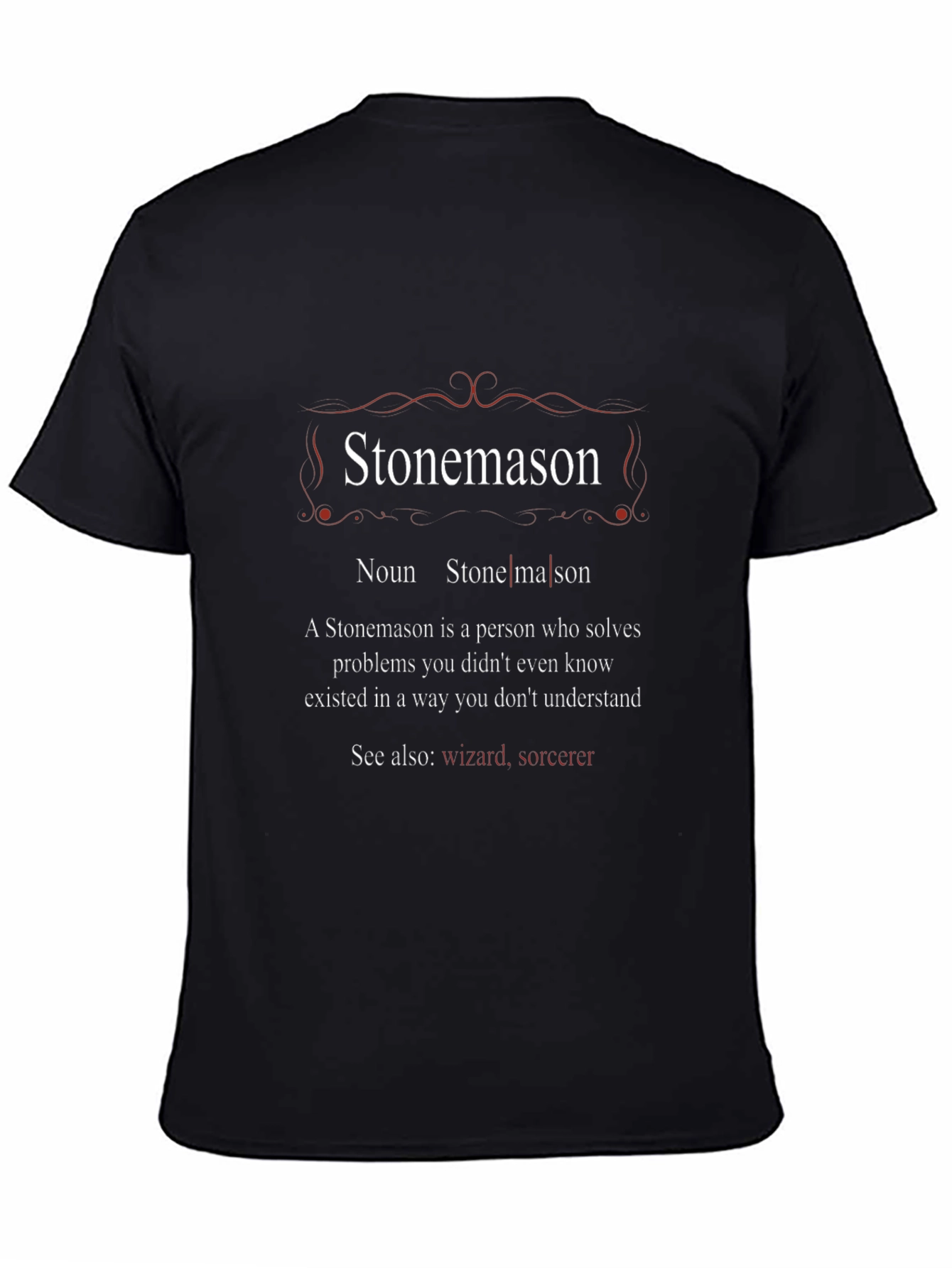 Stonemason Definition T-Shirt - Wizard Sorcerer