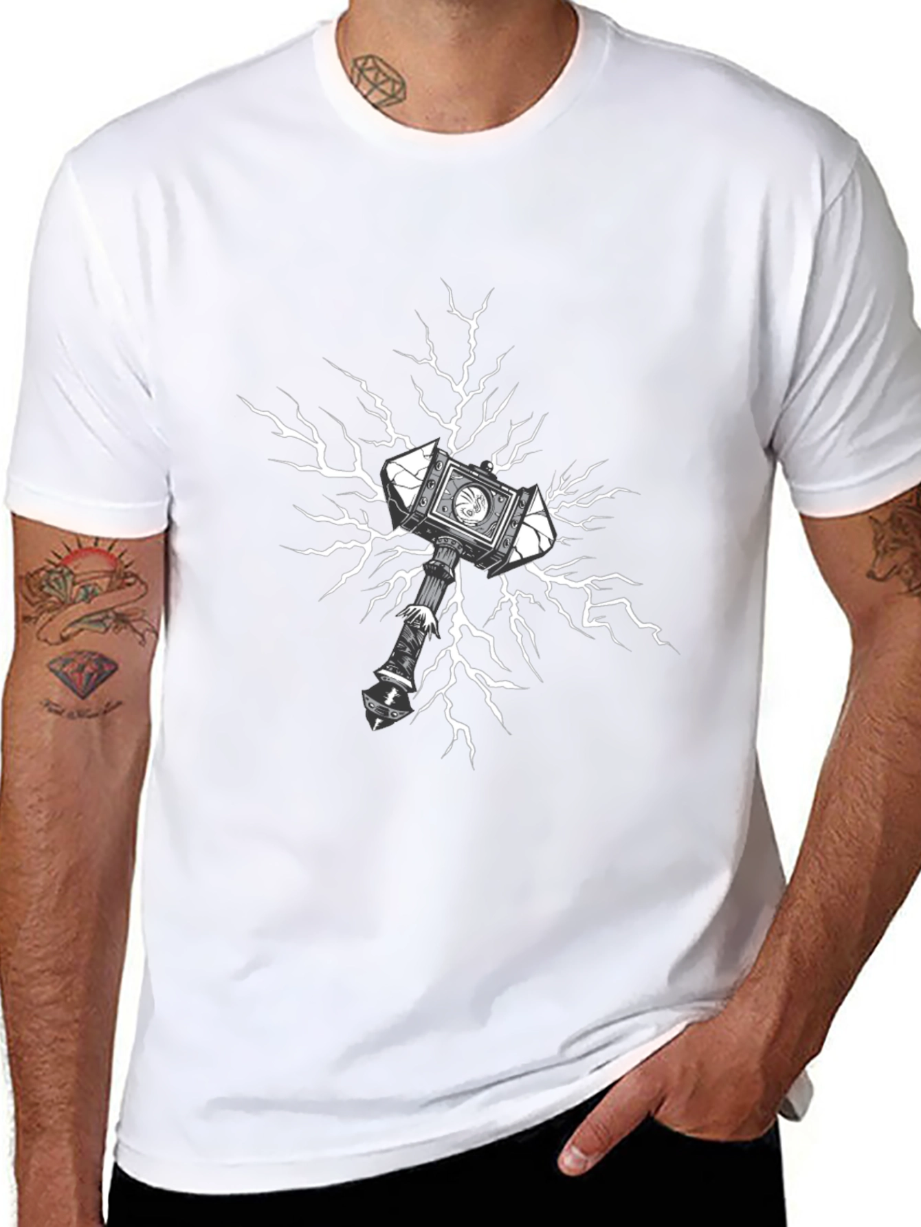 Mjolnir T-Shirt - Thunder God Hammer Graphic Tee