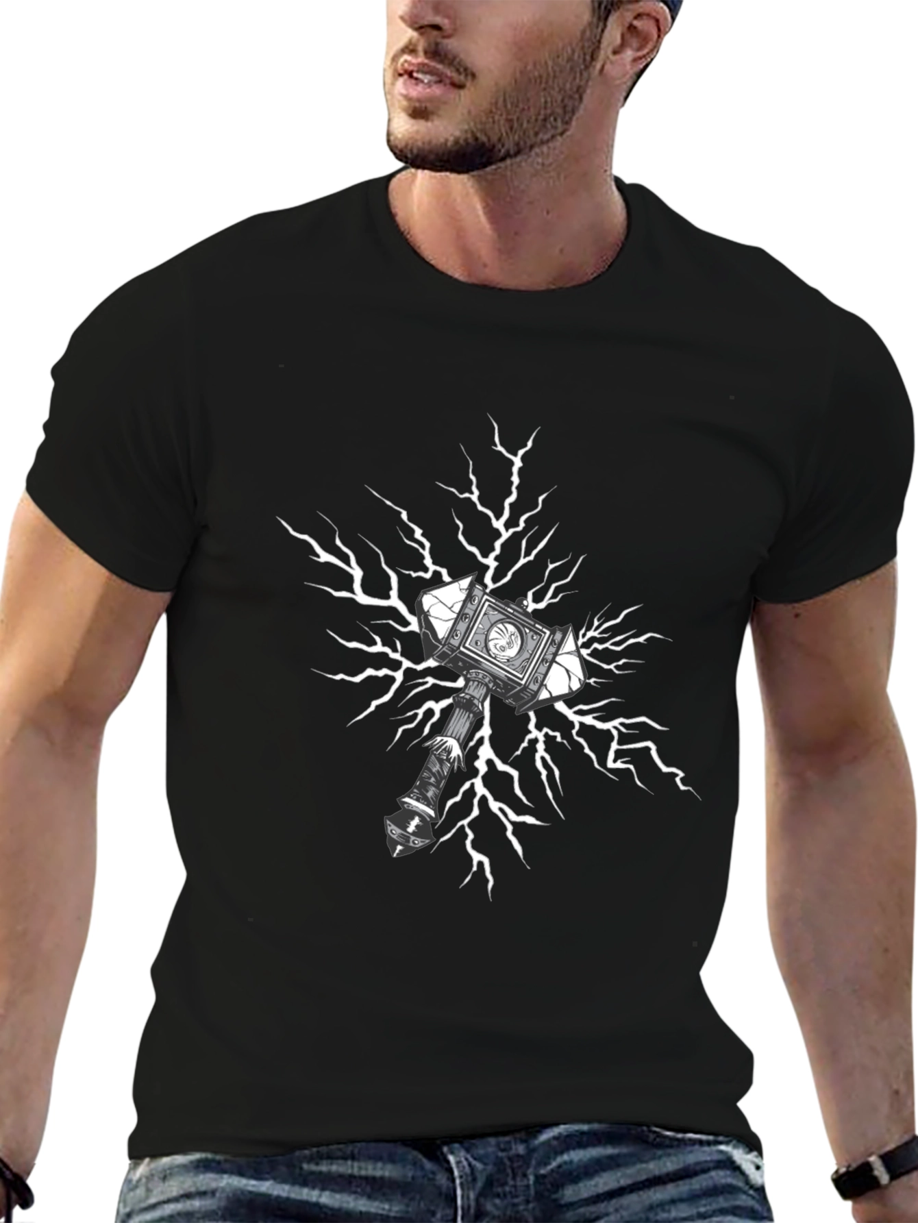 Mjolnir T-Shirt - Thunder God Hammer Graphic Tee