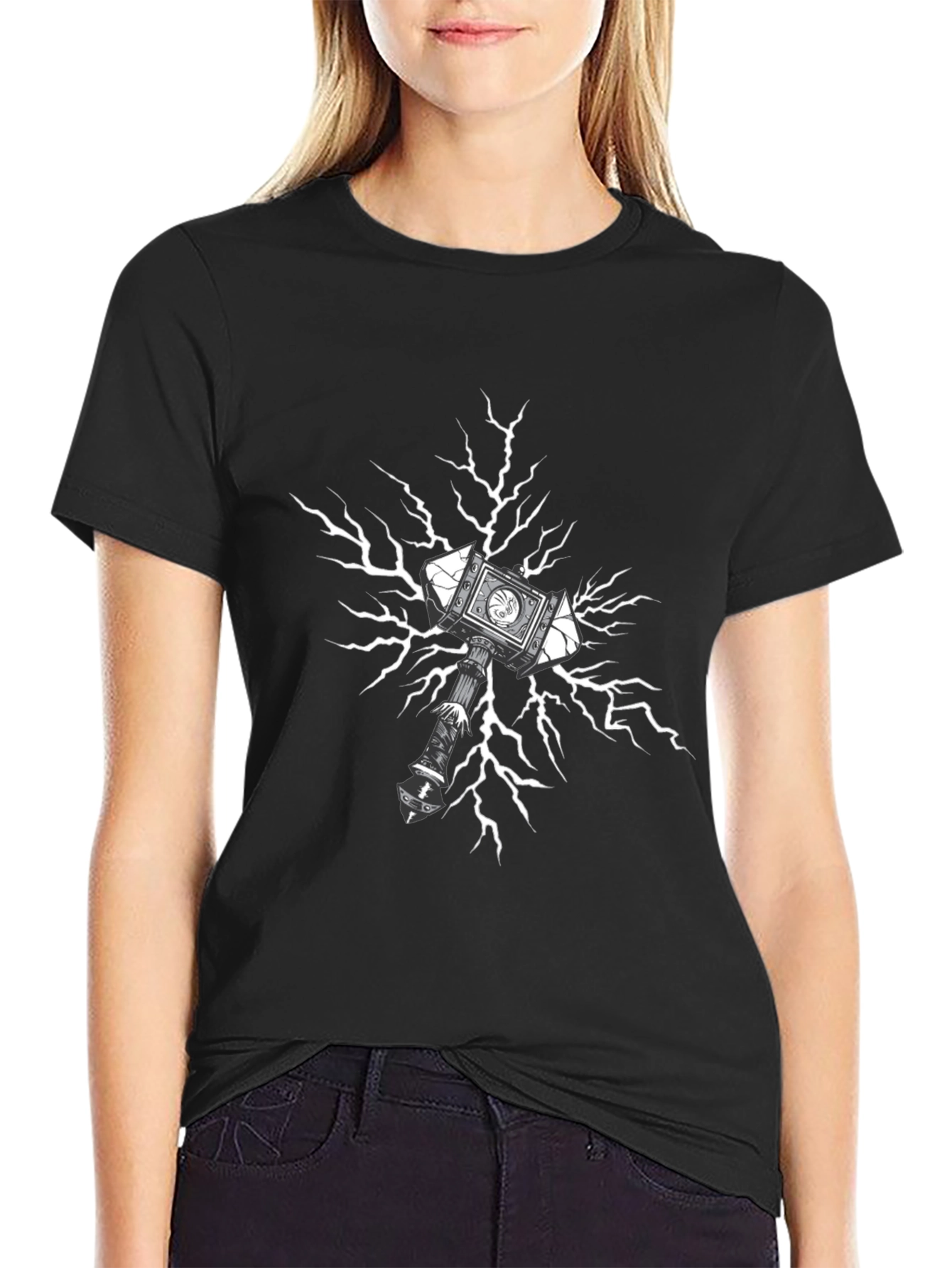 Mjolnir T-Shirt - Thunder God Hammer Graphic Tee