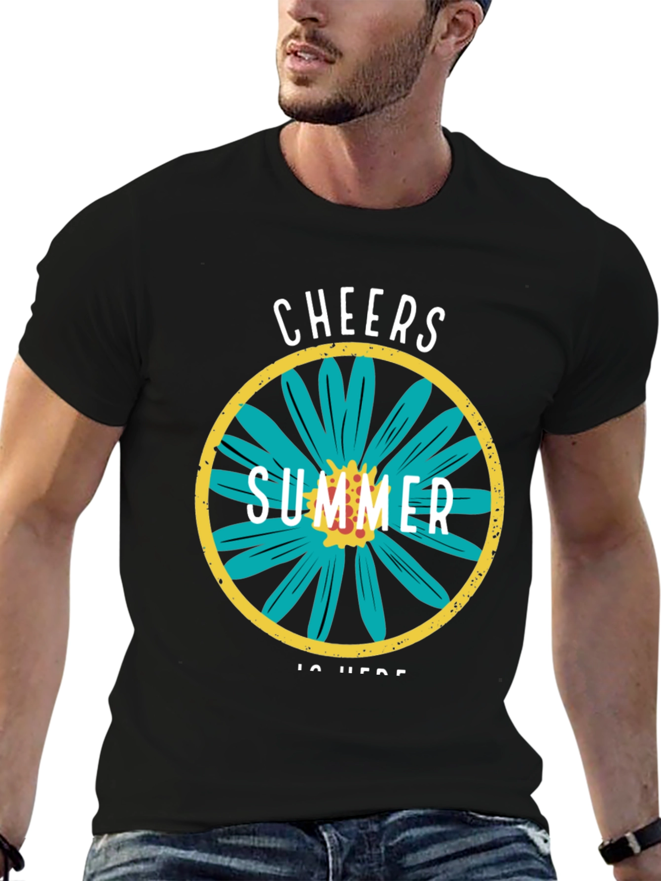 Cheers Summer Graphic T-Shirt - Stylish Casual Wear
