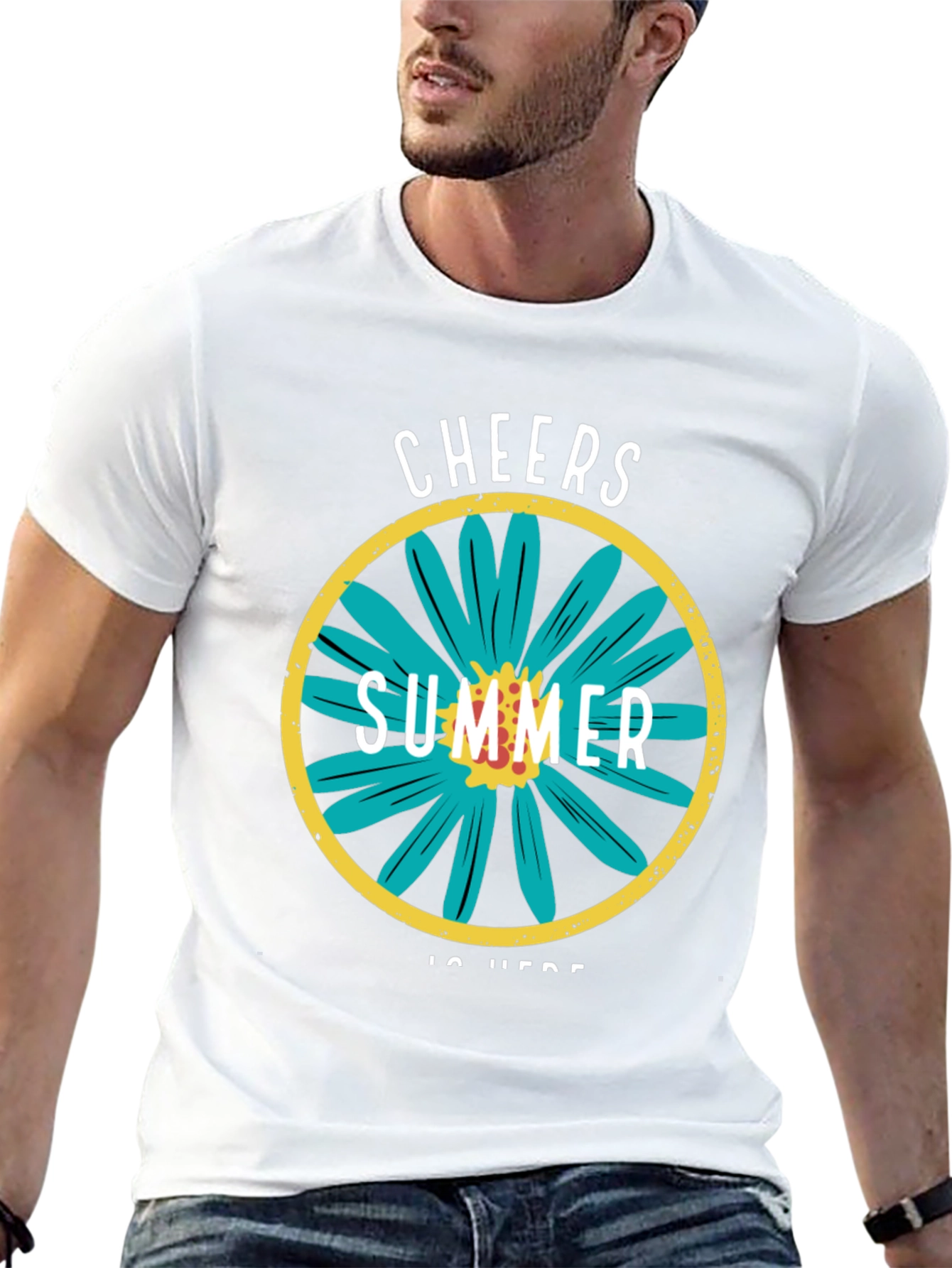 Cheers Summer Graphic T-Shirt - Stylish Casual Wear