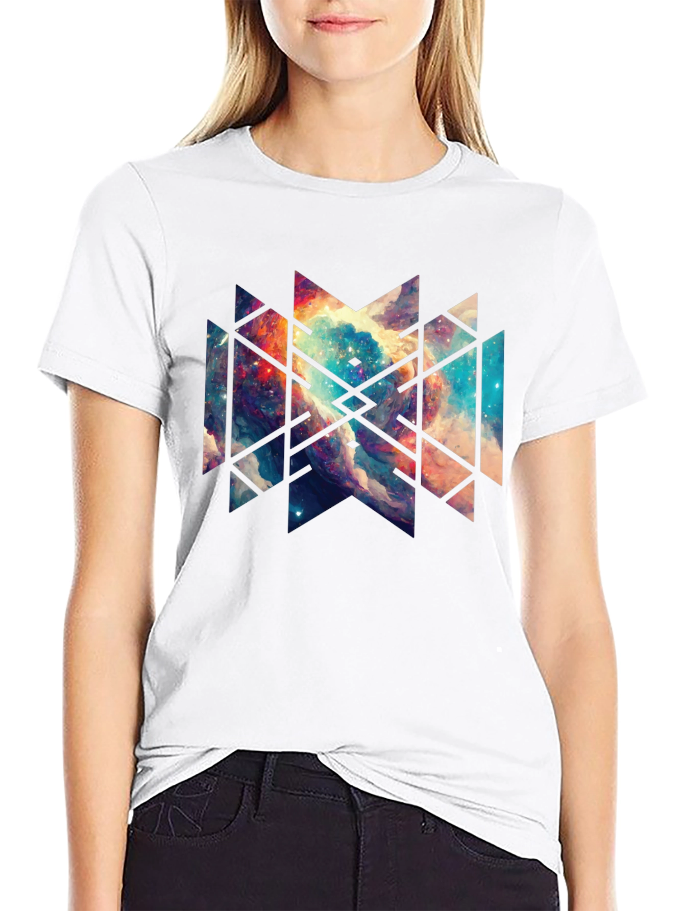 Cosmic Geometry Black T-Shirt