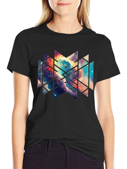 Cosmic Geometry Black T-Shirt