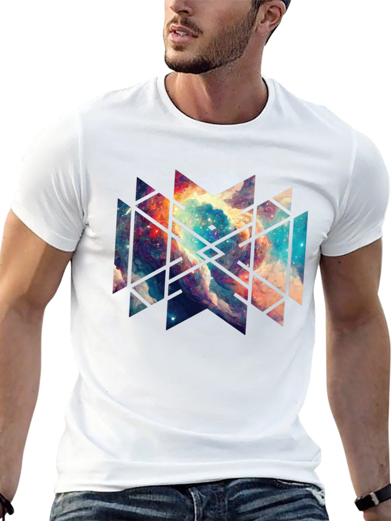 Cosmic Geometry Black T-Shirt