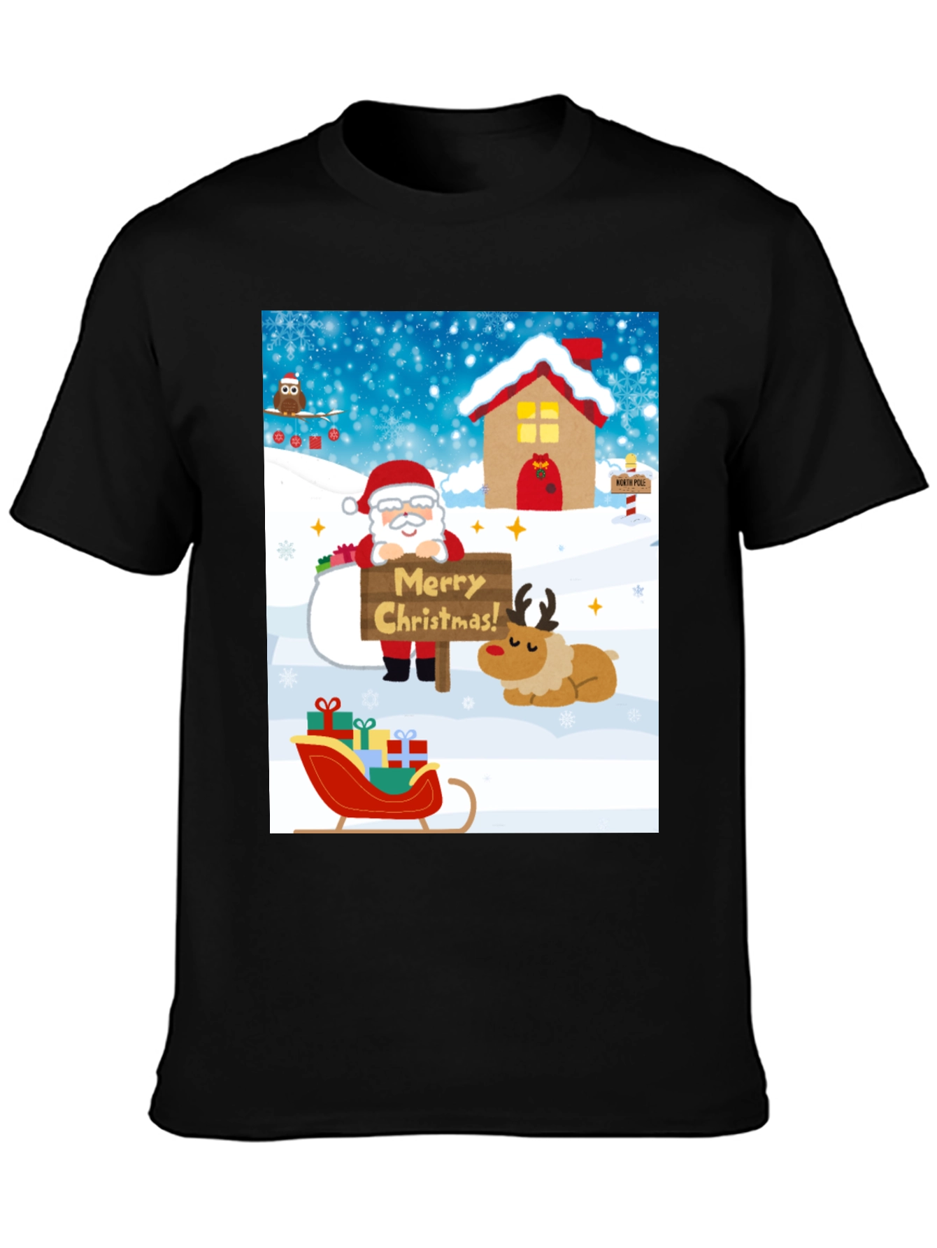 Festive Christmas Graphic Tee - Holiday Cheer