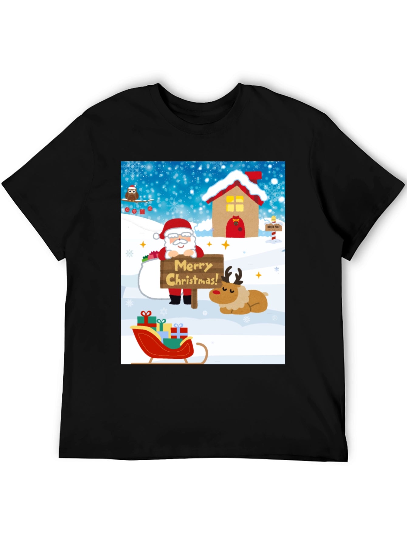 Festive Christmas Graphic Tee - Holiday Cheer