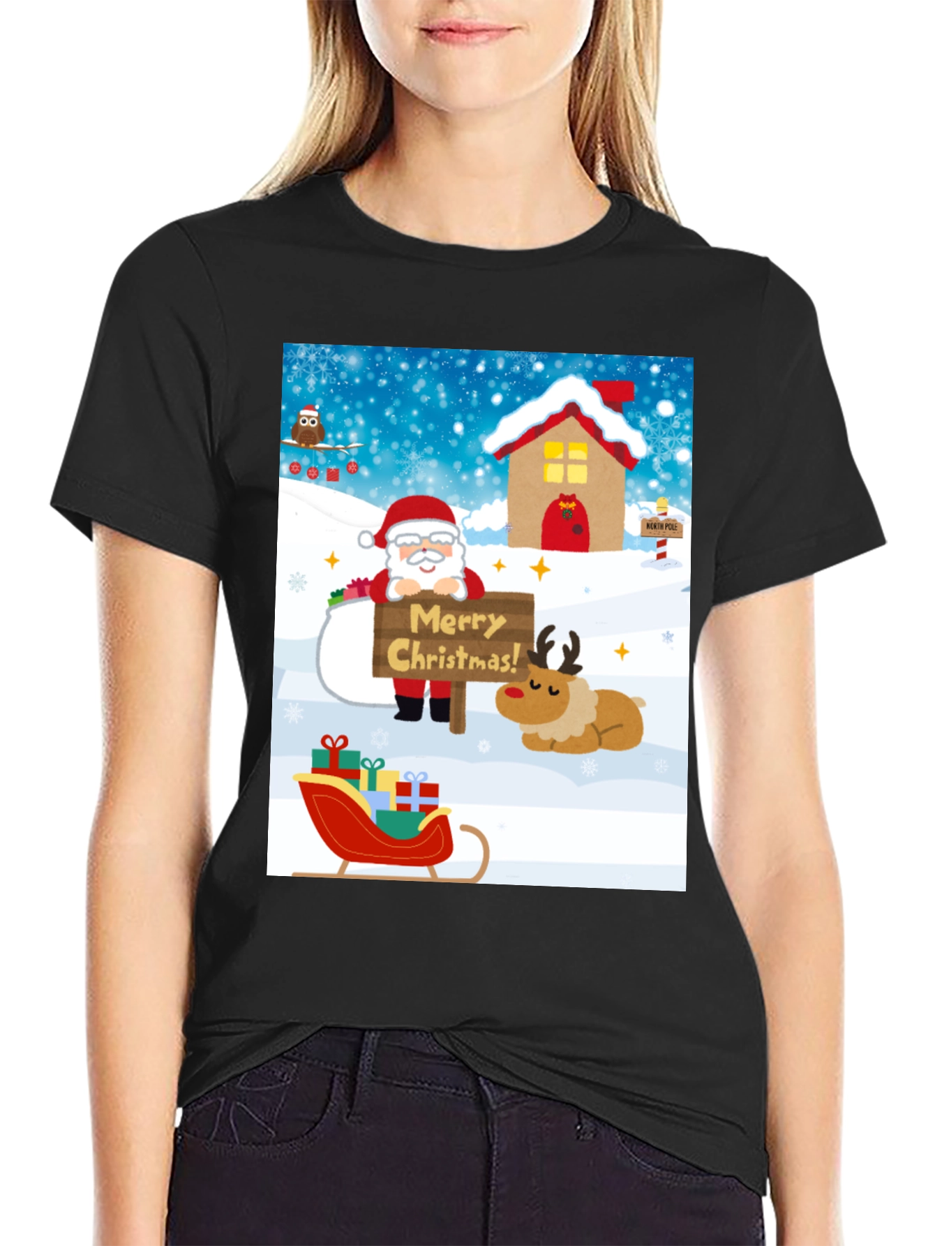 Festive Christmas Graphic Tee - Holiday Cheer