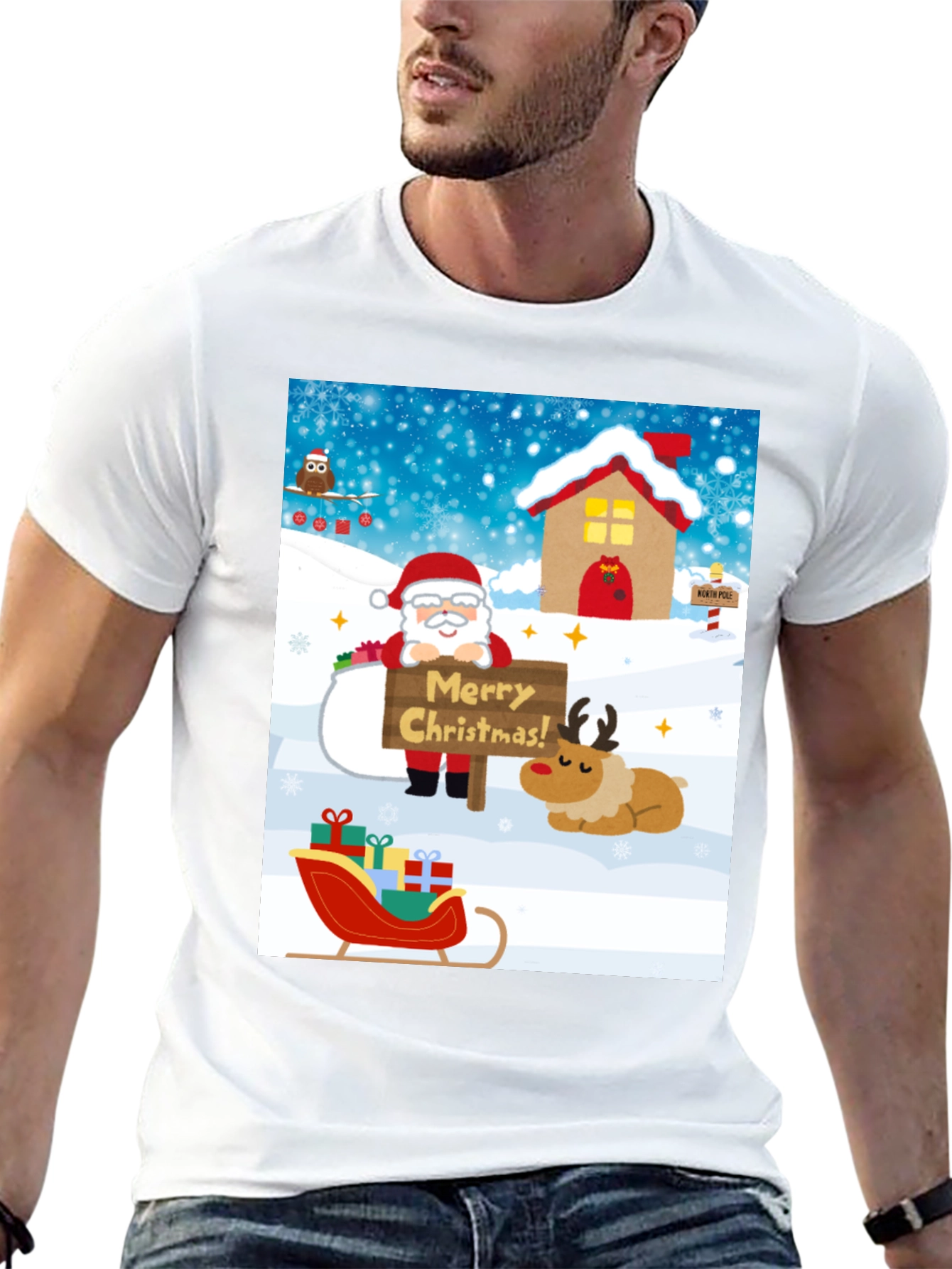 Festive Christmas Graphic Tee - Holiday Cheer