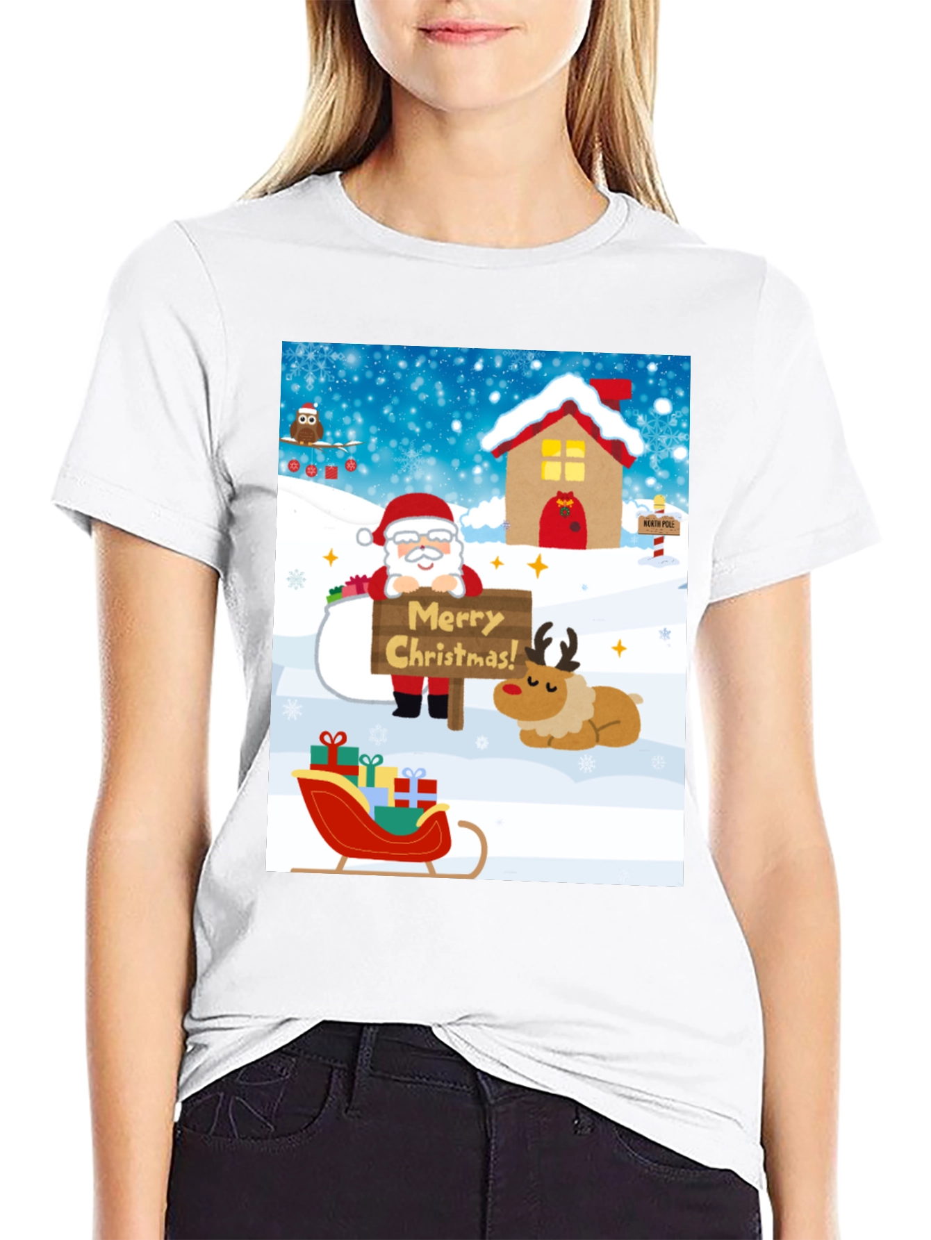 Festive Christmas Graphic Tee - Holiday Cheer