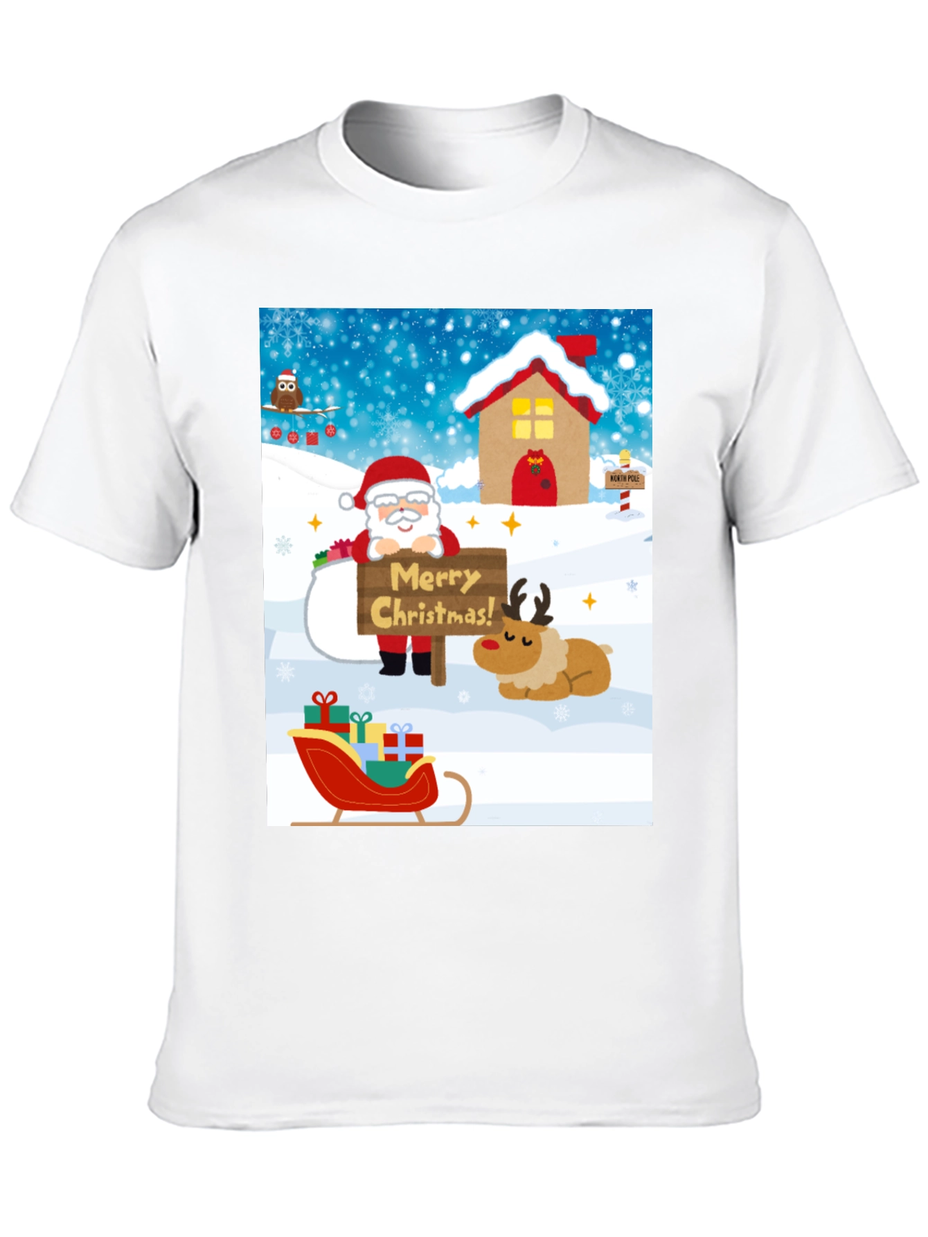 Festive Christmas Graphic Tee - Holiday Cheer