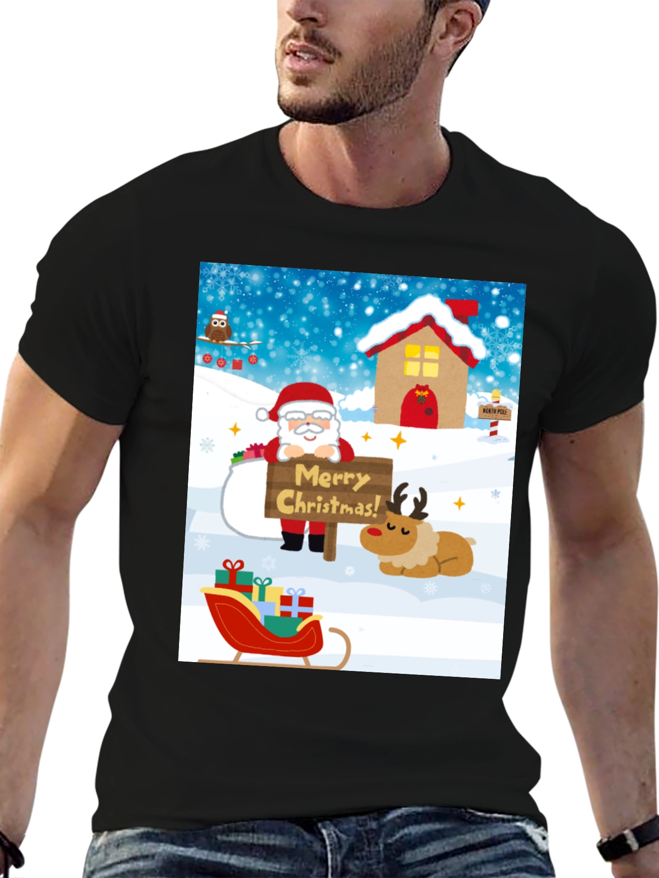 Festive Christmas Graphic Tee - Holiday Cheer