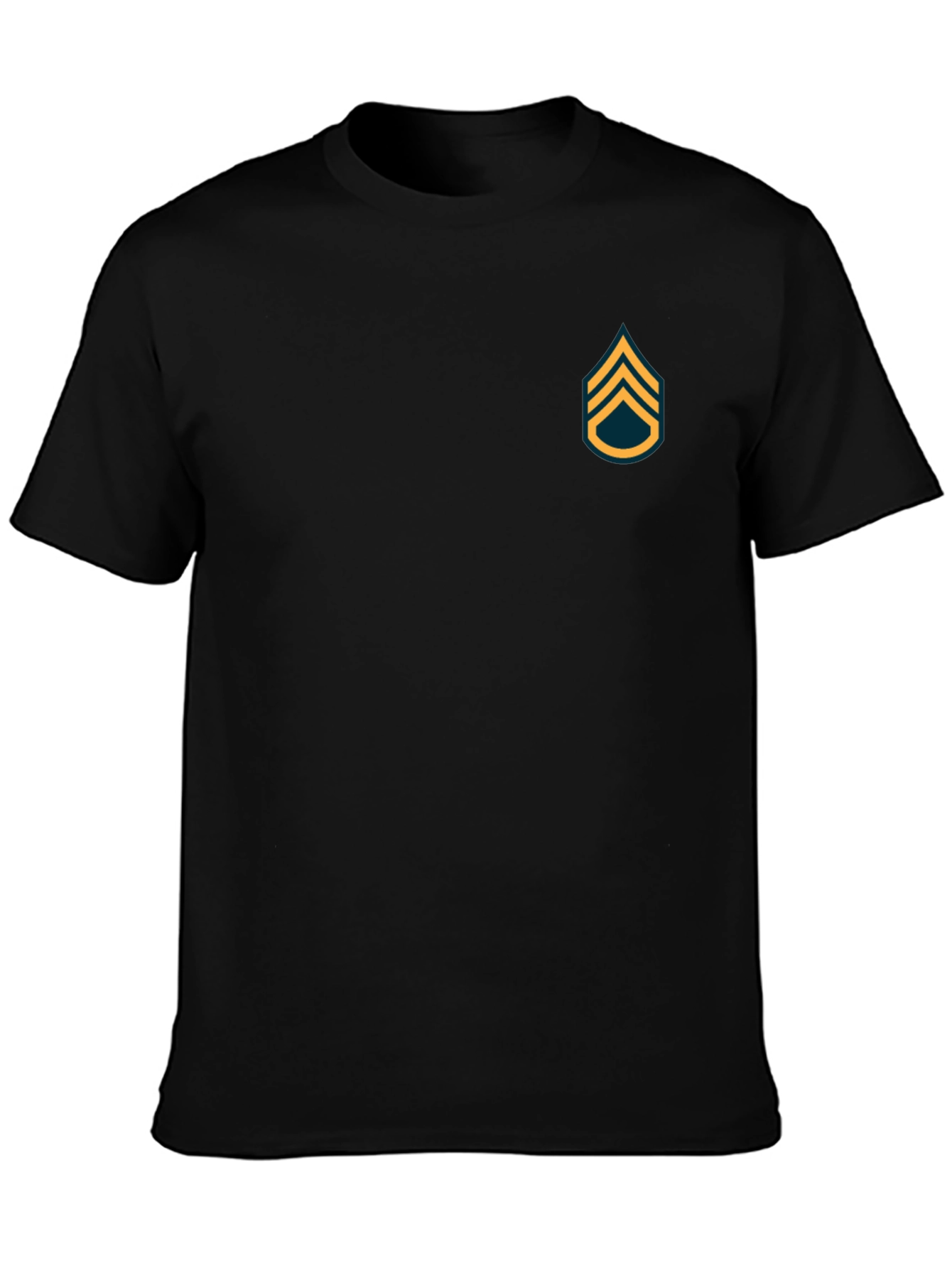 Black T-Shirt with Sergeant Stripes