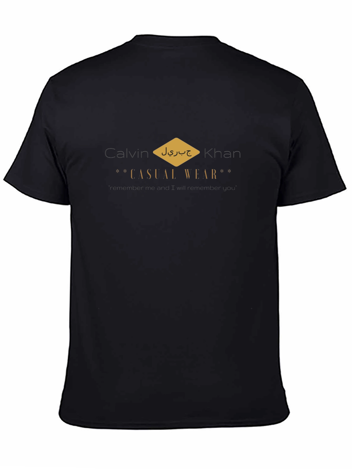 Mens Black Casual Wear Graphic T-Shirt