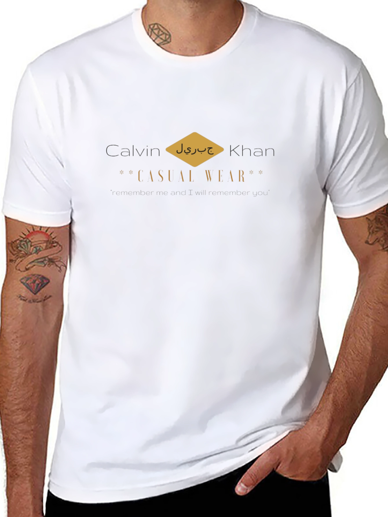 Mens Black Casual Wear Graphic T-Shirt