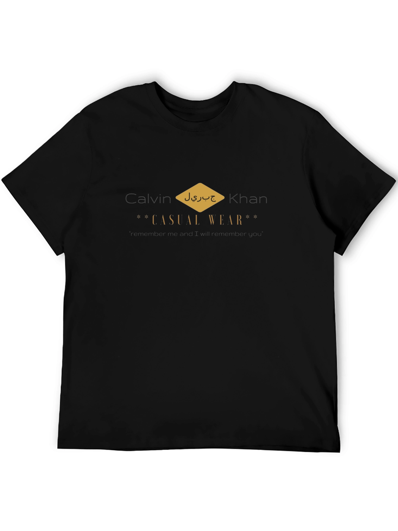 Mens Black Casual Wear Graphic T-Shirt