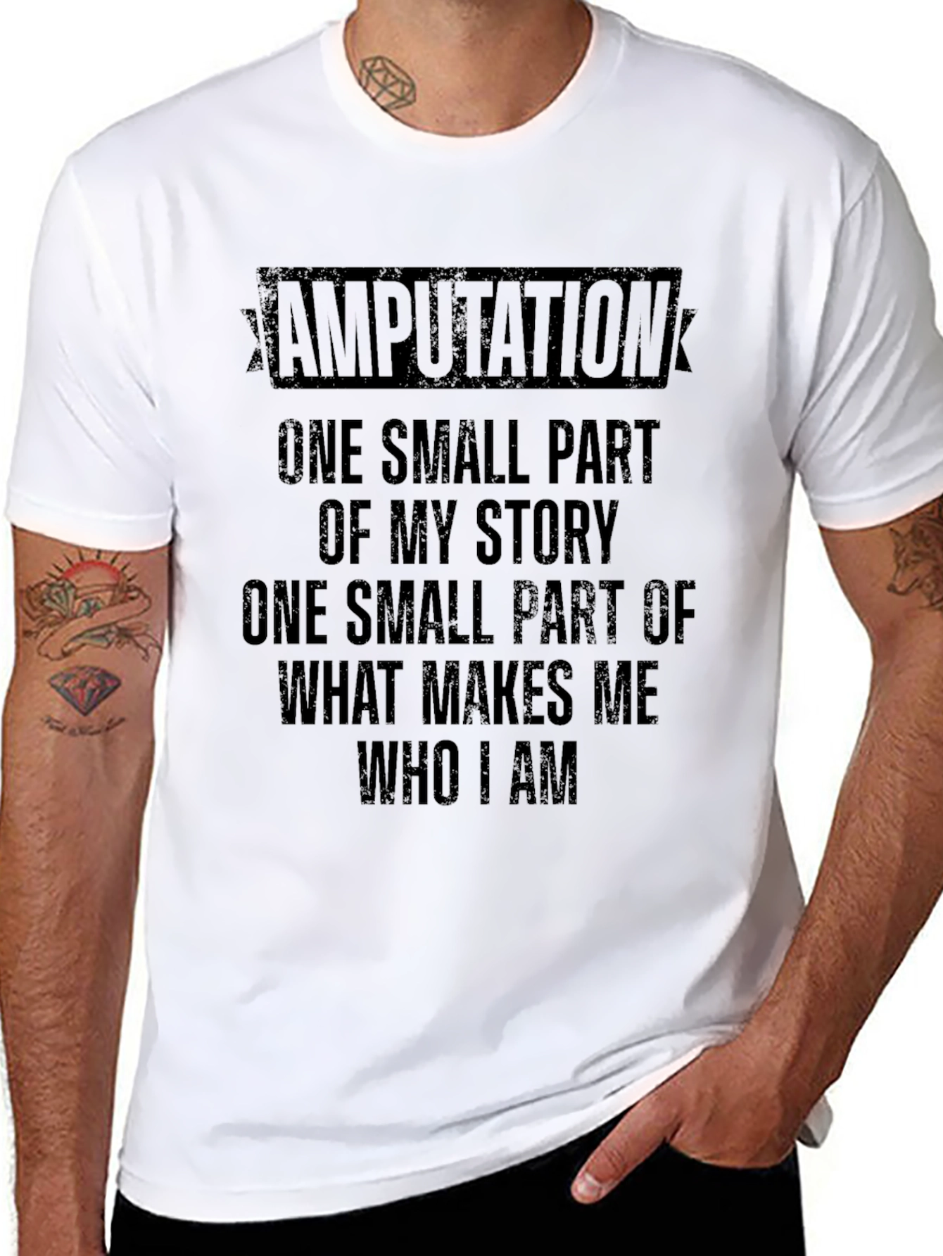 Amputation Awareness T-Shirt: My Story Who I Am
