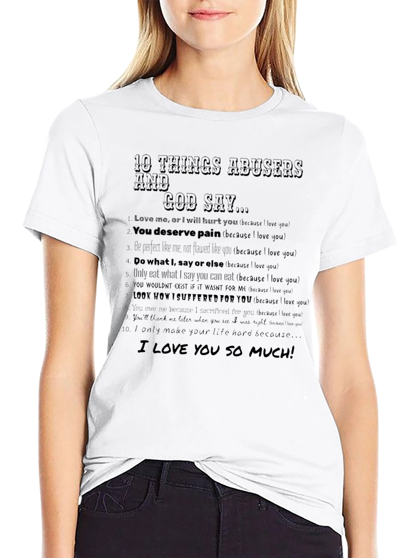 Abusive Sayings Graphic Tee - Dark Humor T-Shirt