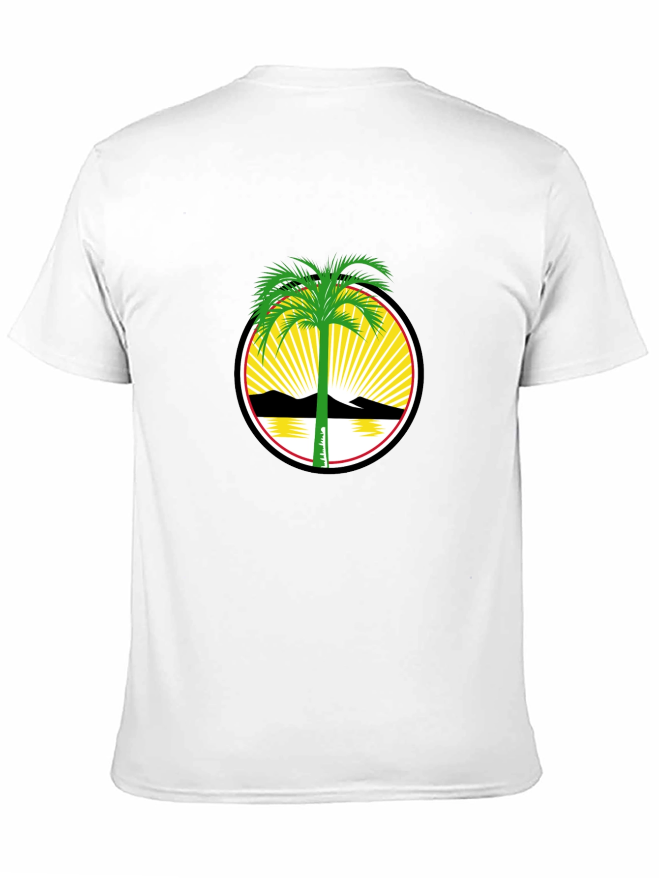 Palm Tree Graphic Print Crew Neck T-Shirt