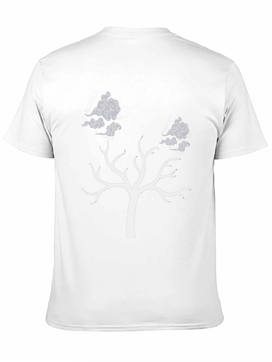 Cloud Tree Black Tee - Unique Design