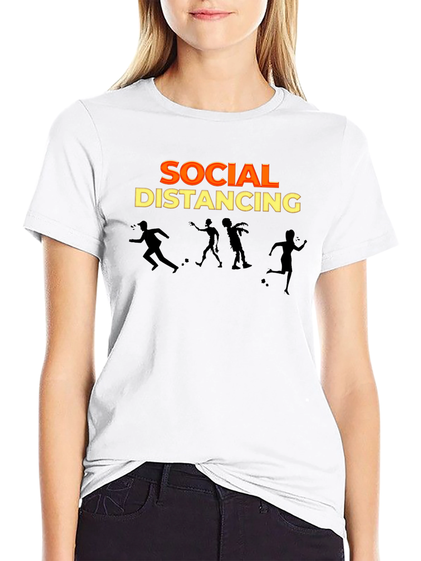 Social Distancing Zombie T-Shirt