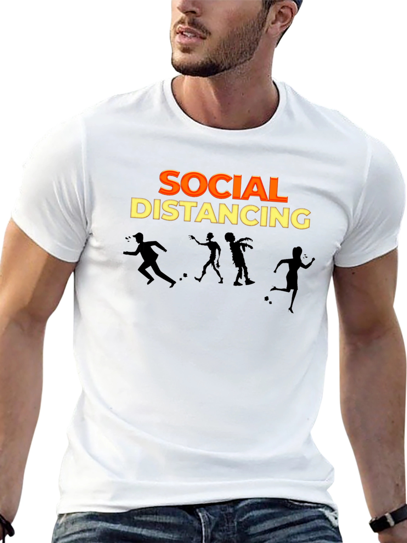 Social Distancing Zombie T-Shirt