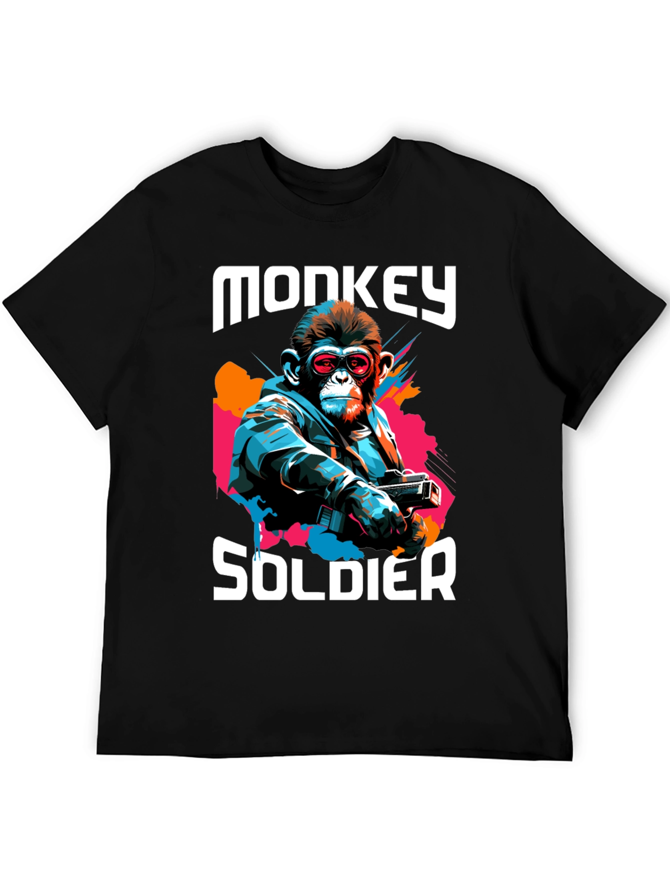Monkey Soldier Graphic T-Shirt - Cool & Unique Design