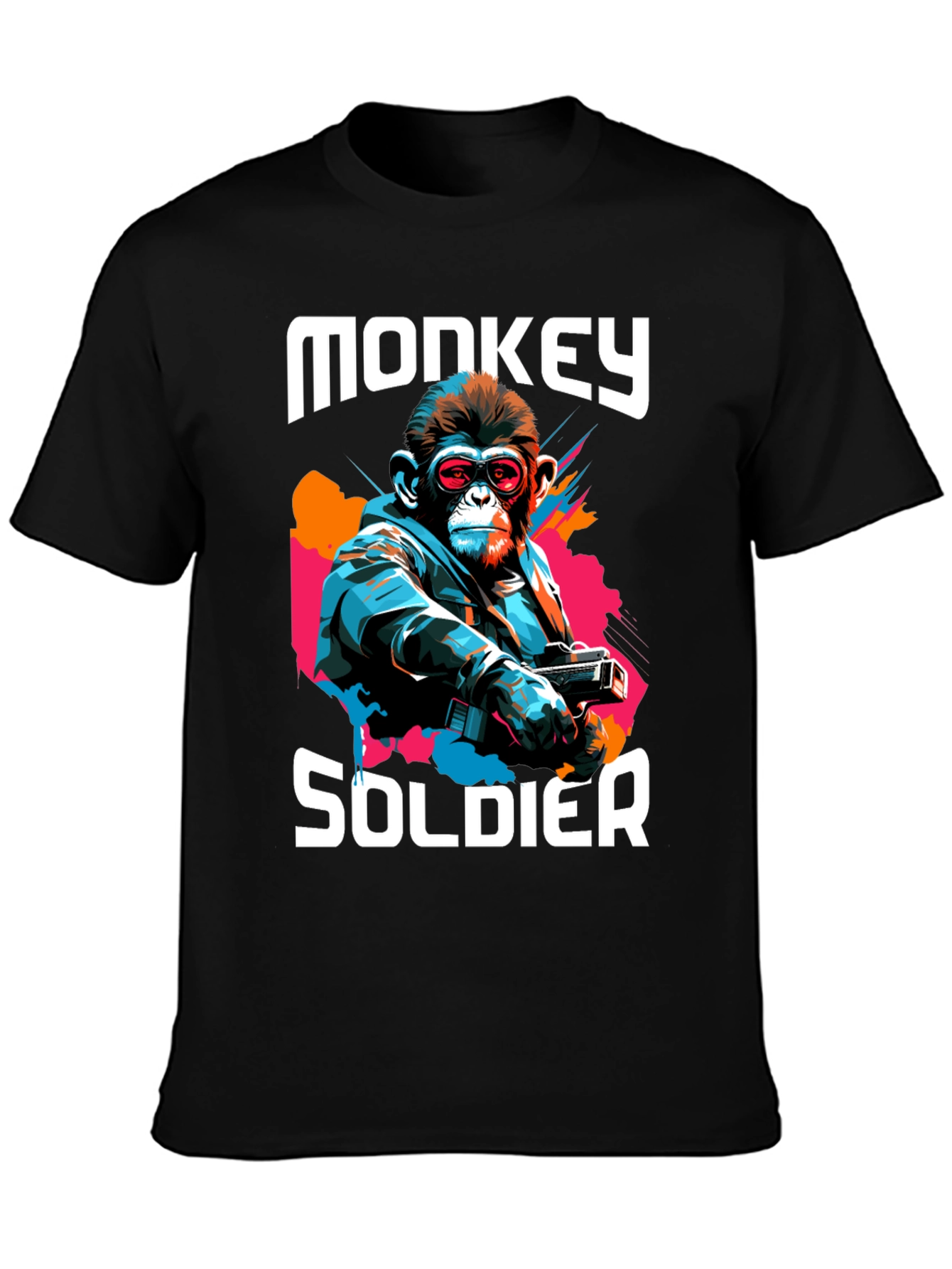 Monkey Soldier Graphic T-Shirt - Cool & Unique Design