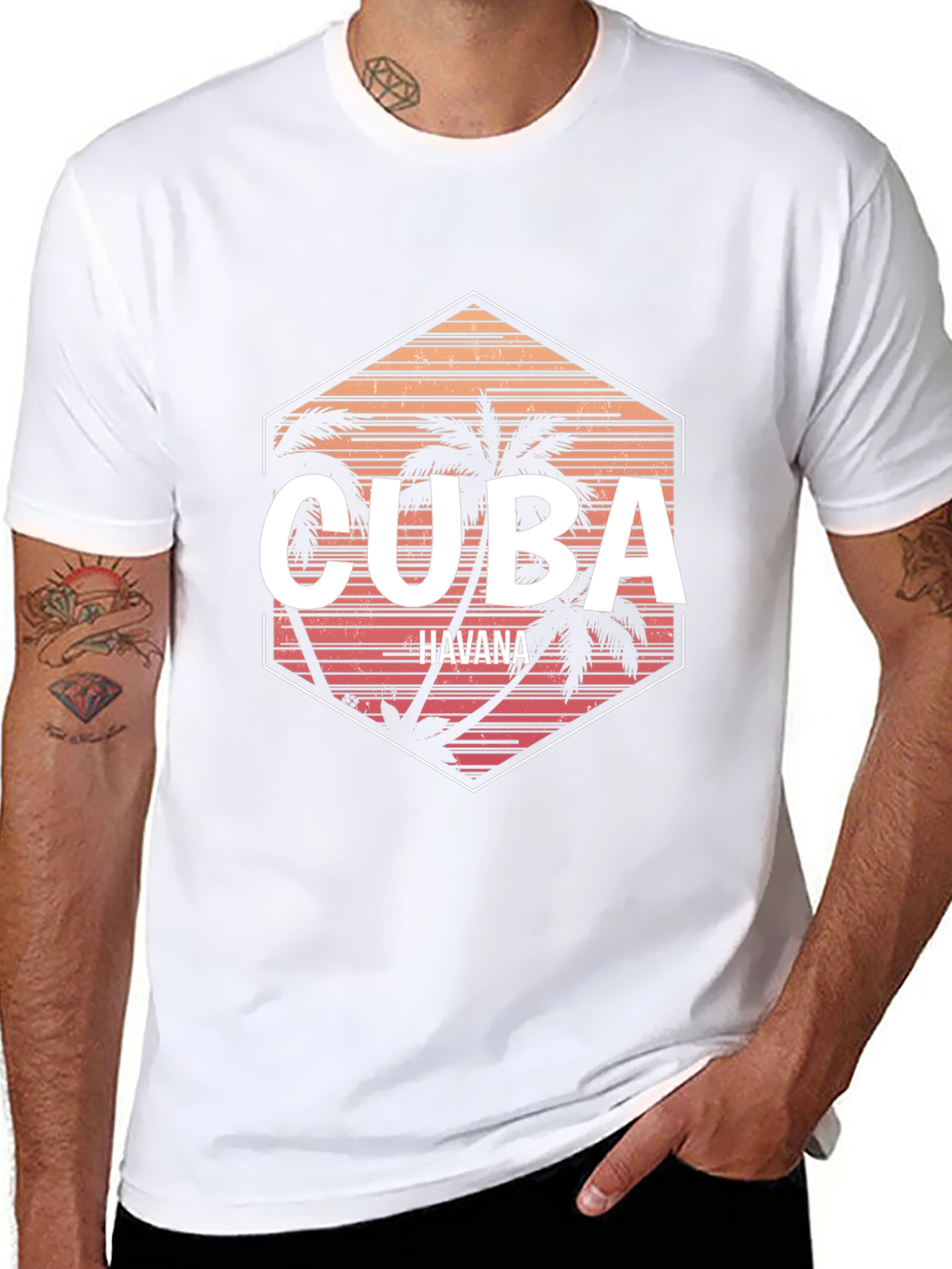 Cuba Havana Palm Tree Graphic Tee