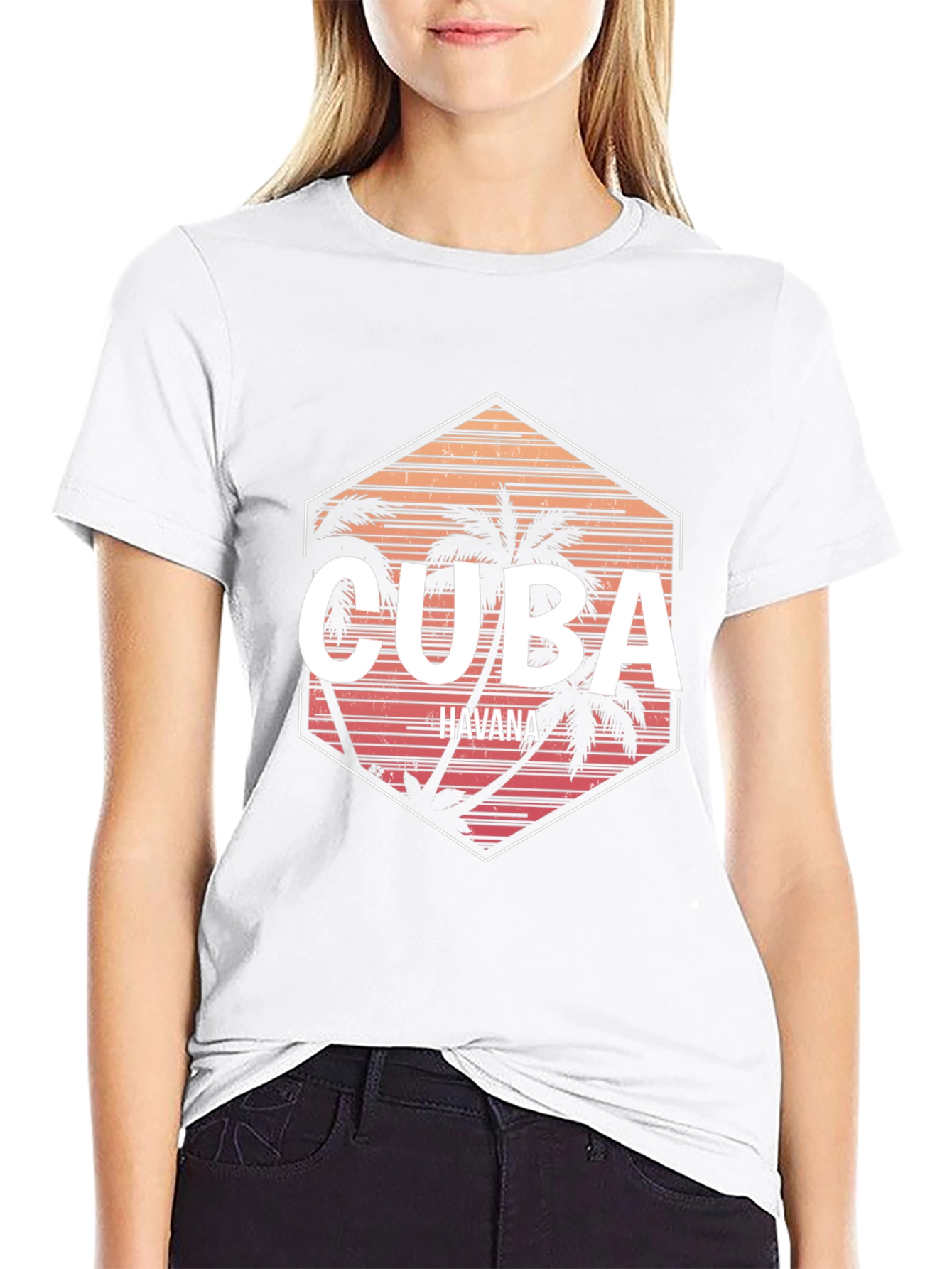 Cuba Havana Palm Tree Graphic Tee