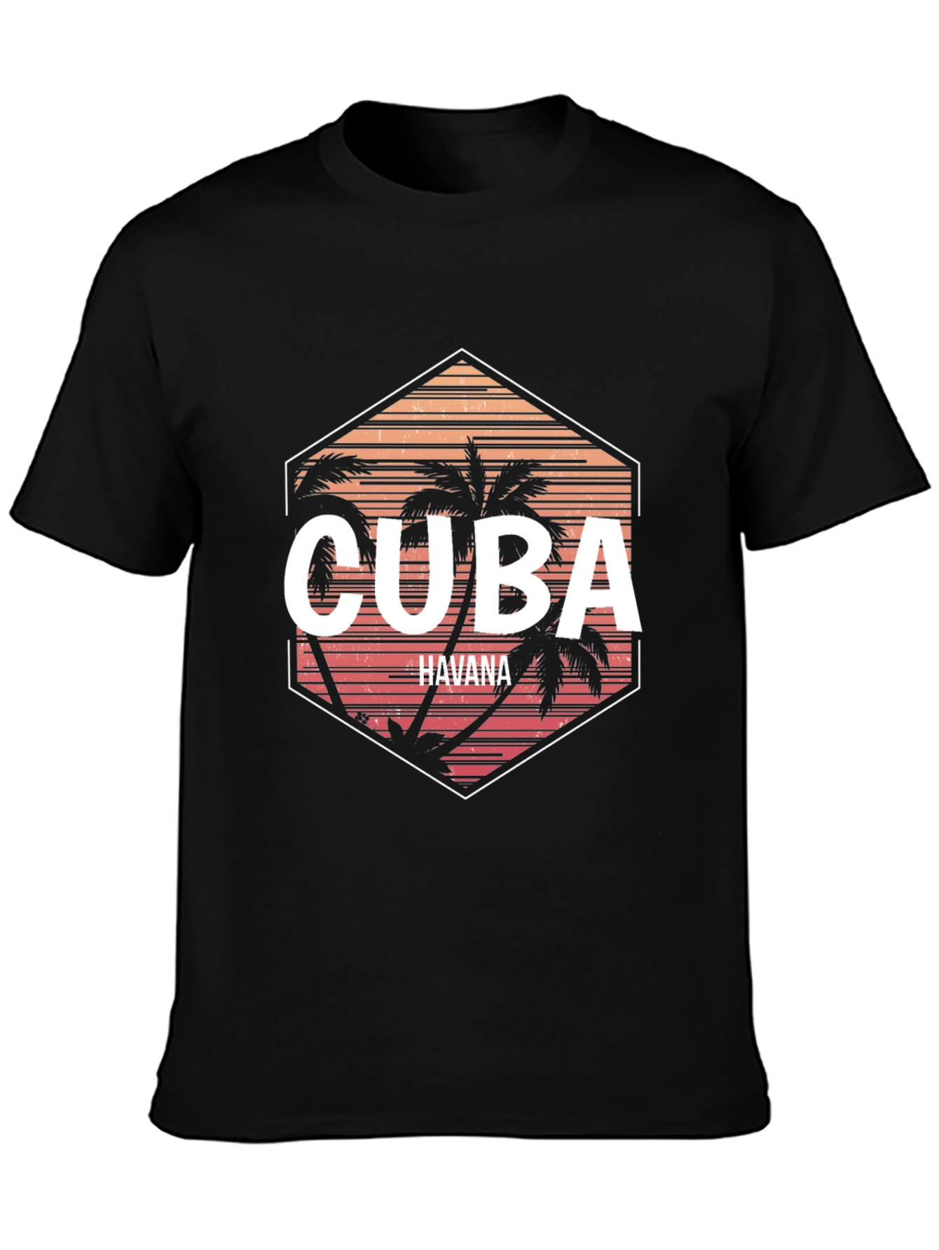 Cuba Havana Palm Tree Graphic Tee