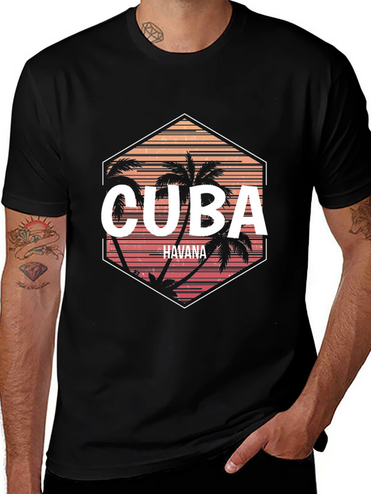 Cuba Havana Palm Tree Graphic Tee