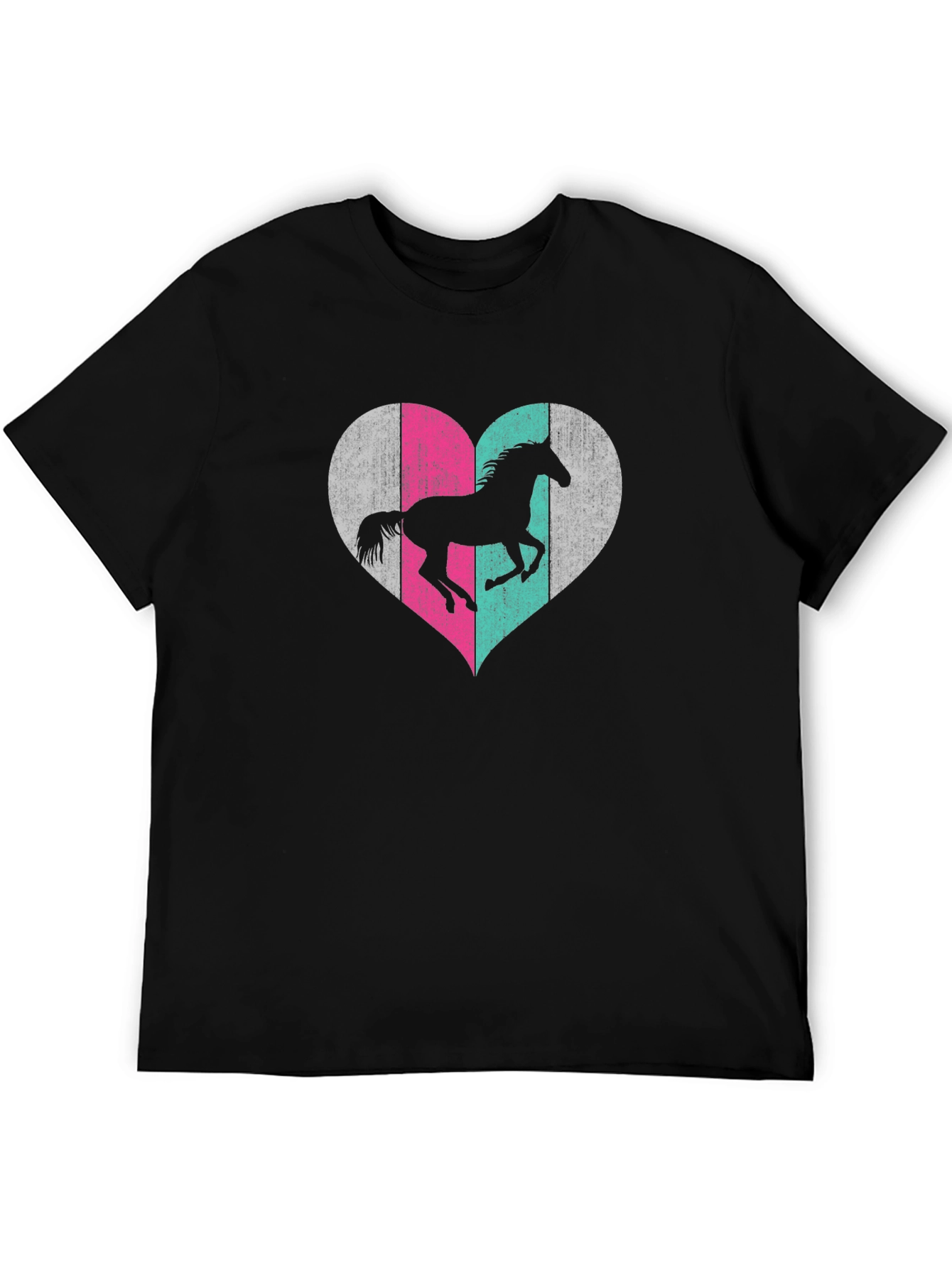 Horse Heart Graphic Tee - Unisex Black T-Shirt