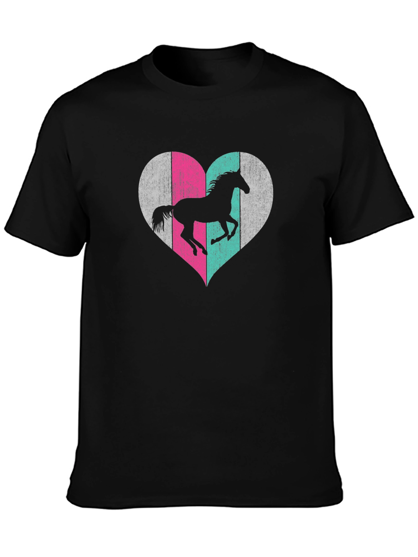 Horse Heart Graphic Tee - Unisex Black T-Shirt