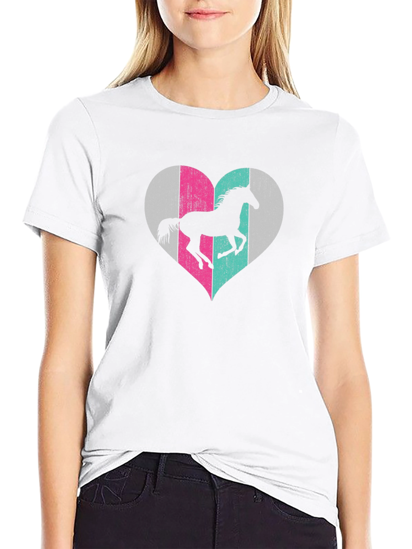 Horse Heart Graphic Tee - Unisex Black T-Shirt