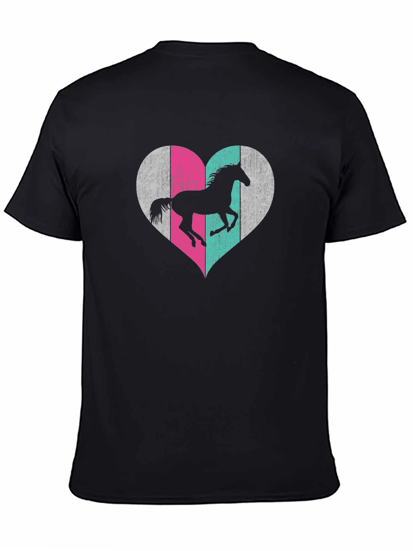 Horse Heart Graphic Tee - Unisex Black T-Shirt