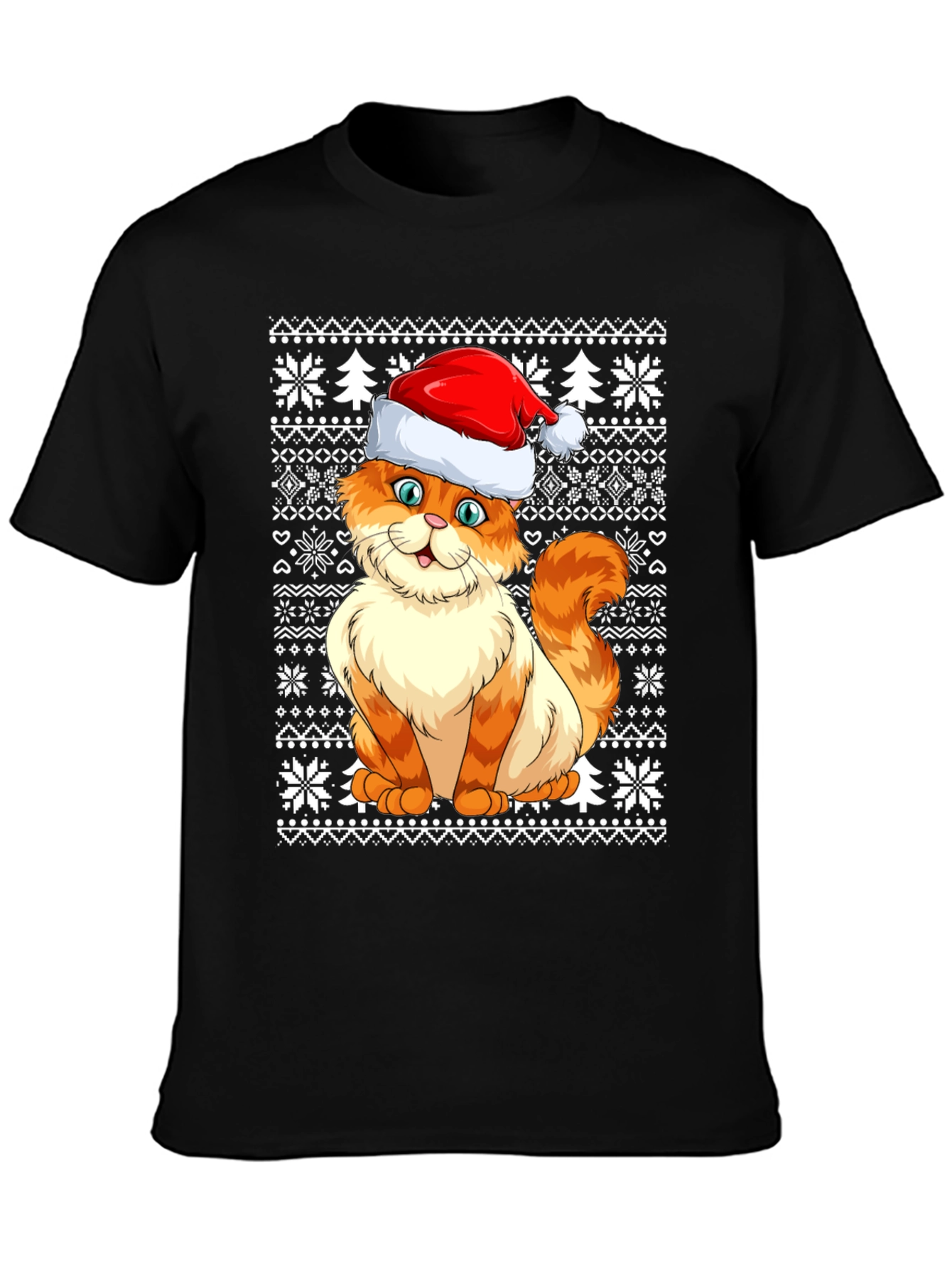 Festive Cat Christmas T-Shirt