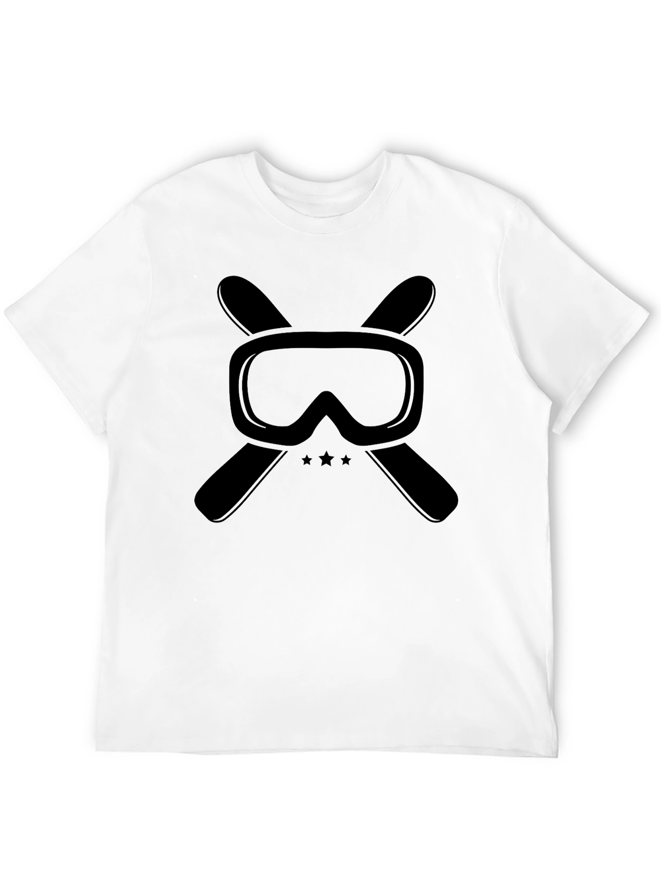 Cool Black Ski Goggles Graphic T-Shirt