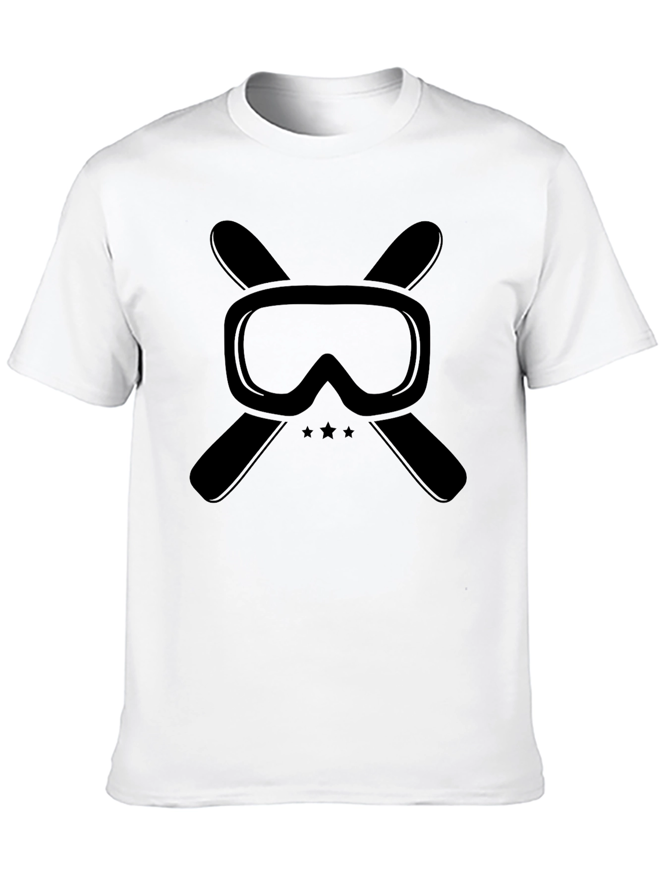 Cool Black Ski Goggles Graphic T-Shirt