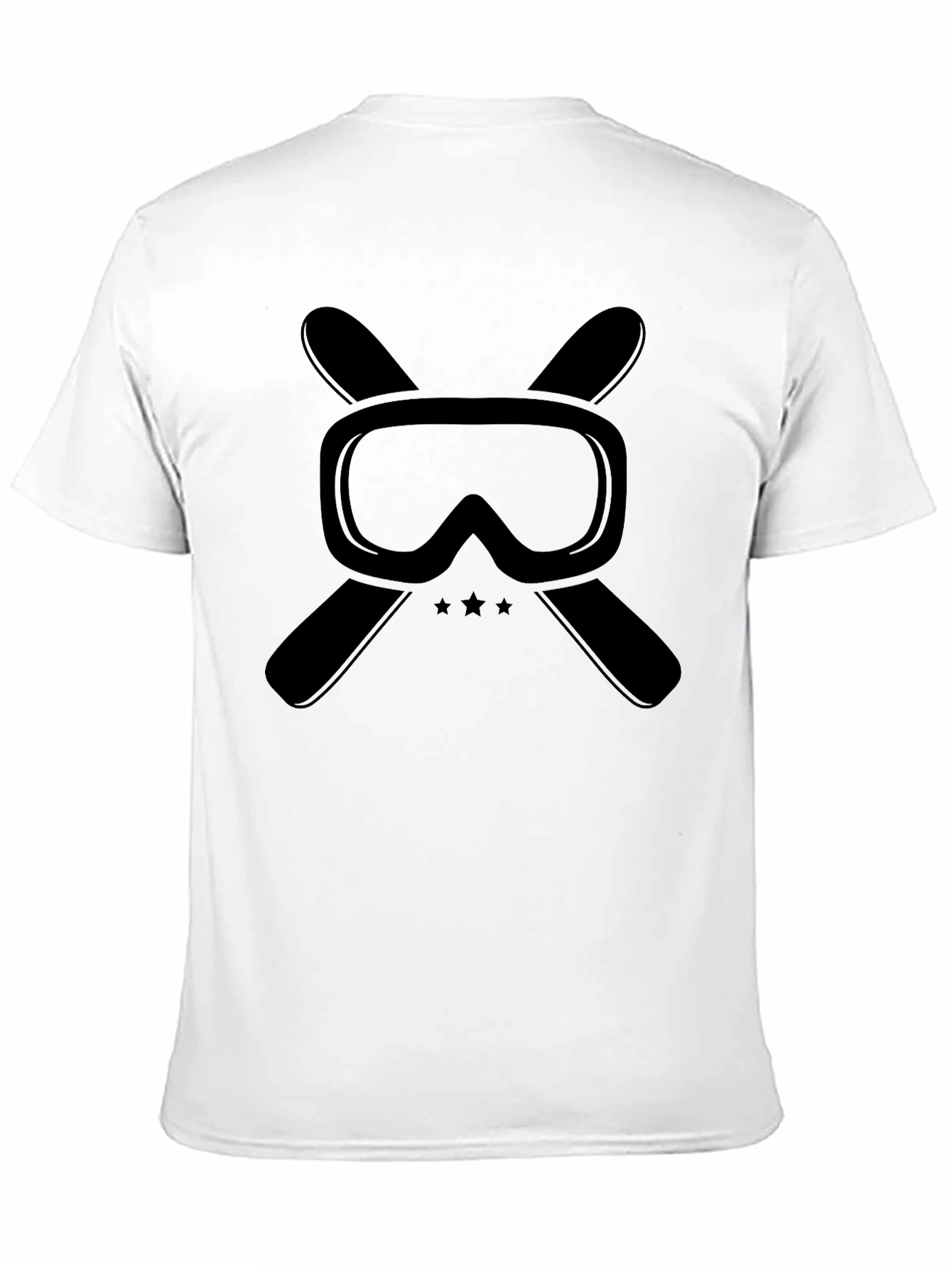 Cool Black Ski Goggles Graphic T-Shirt