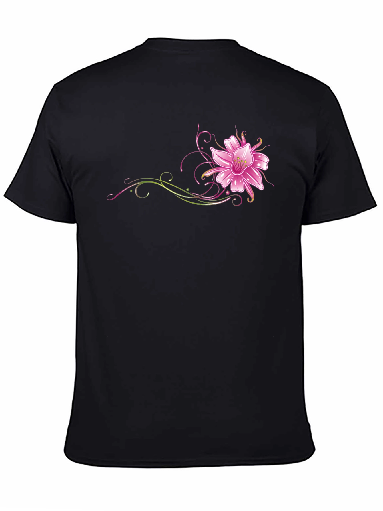 Black Floral T-Shirt - Stylish Graphic Tee
