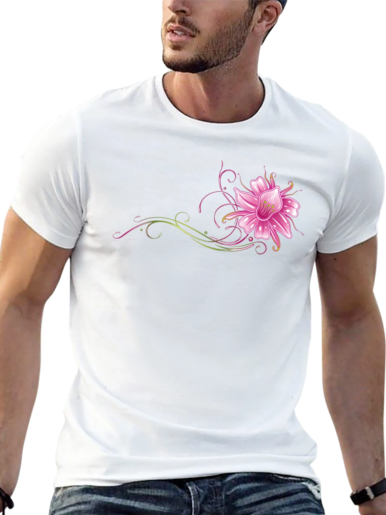Black Floral T-Shirt - Stylish Graphic Tee