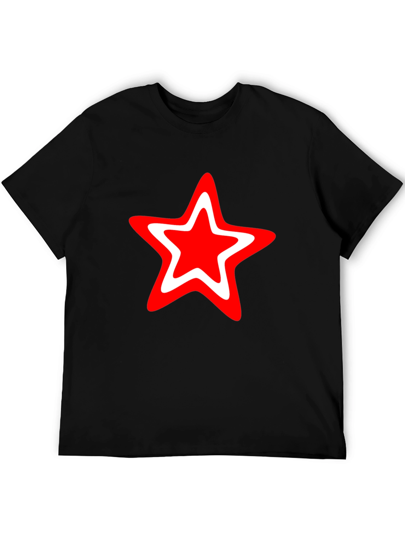 Red Star Graphic Black T-Shirt