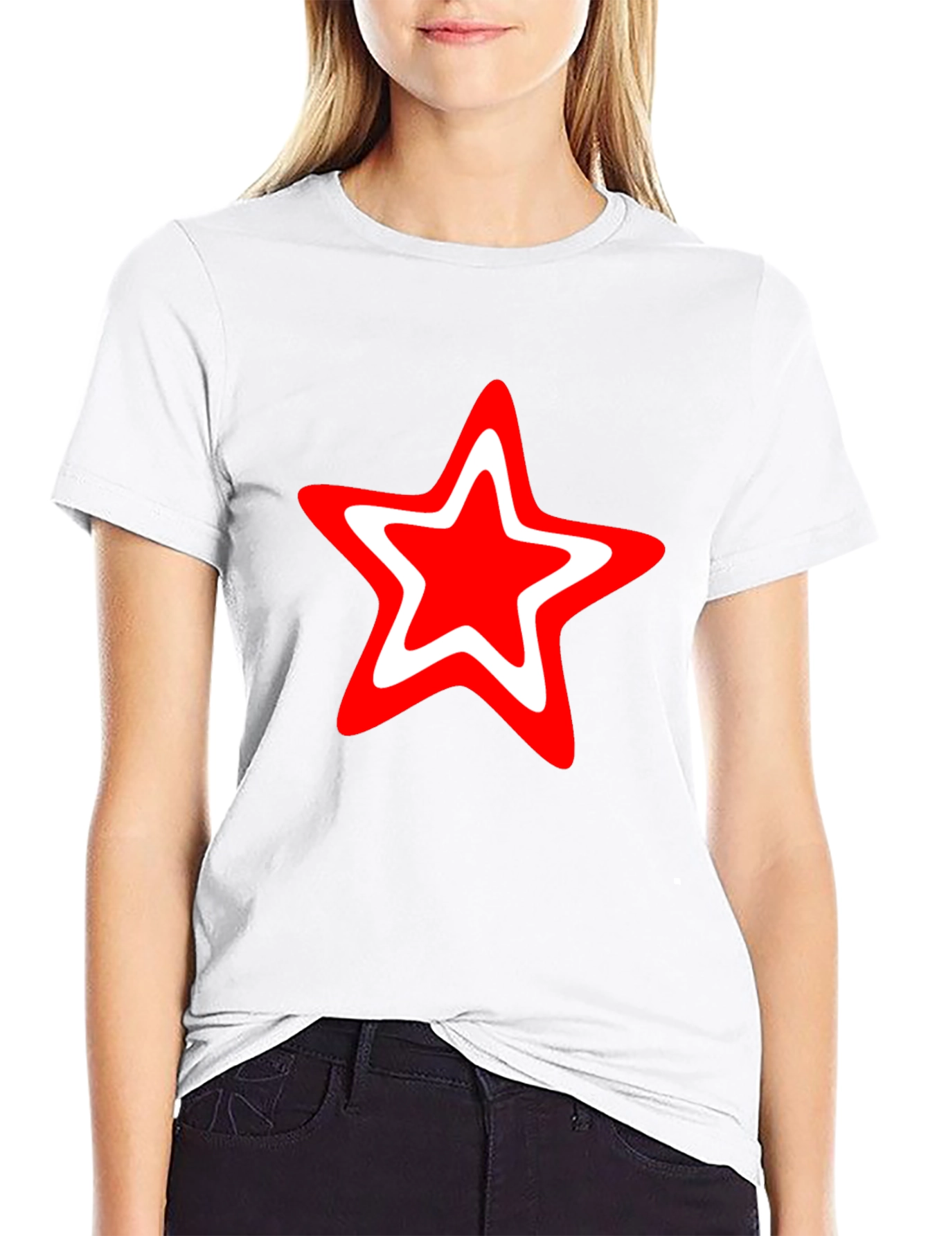 Red Star Graphic Black T-Shirt